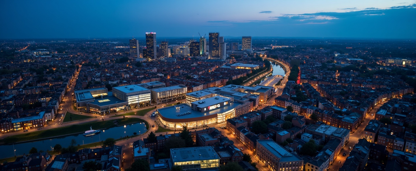 Reading town centre aerial view