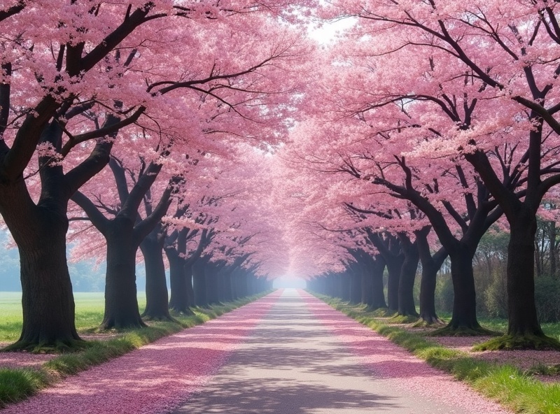 全国屈指のしだれ桜並木