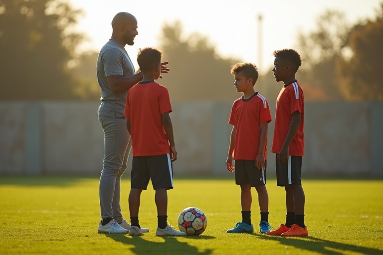 Football coaching session
