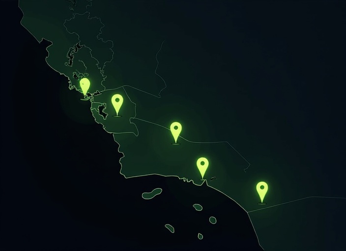 Orange County California service area map showing cities Zest Clean serves