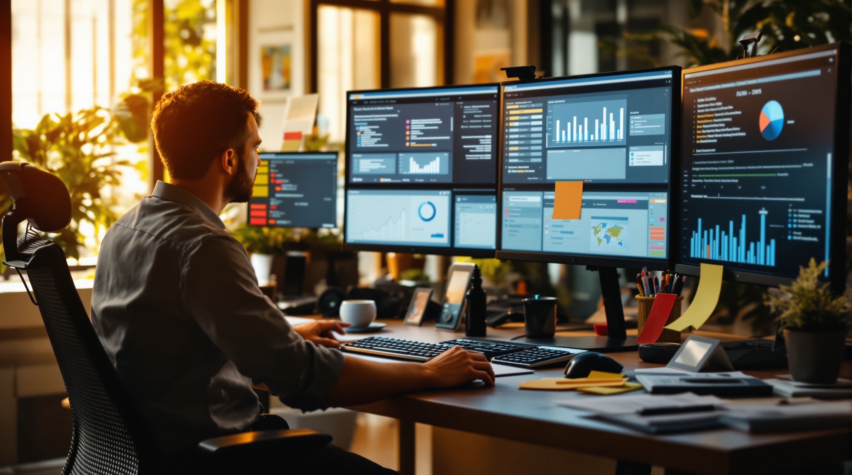 Creatio CRM consultant mapping business processes with stakeholders in modern office
