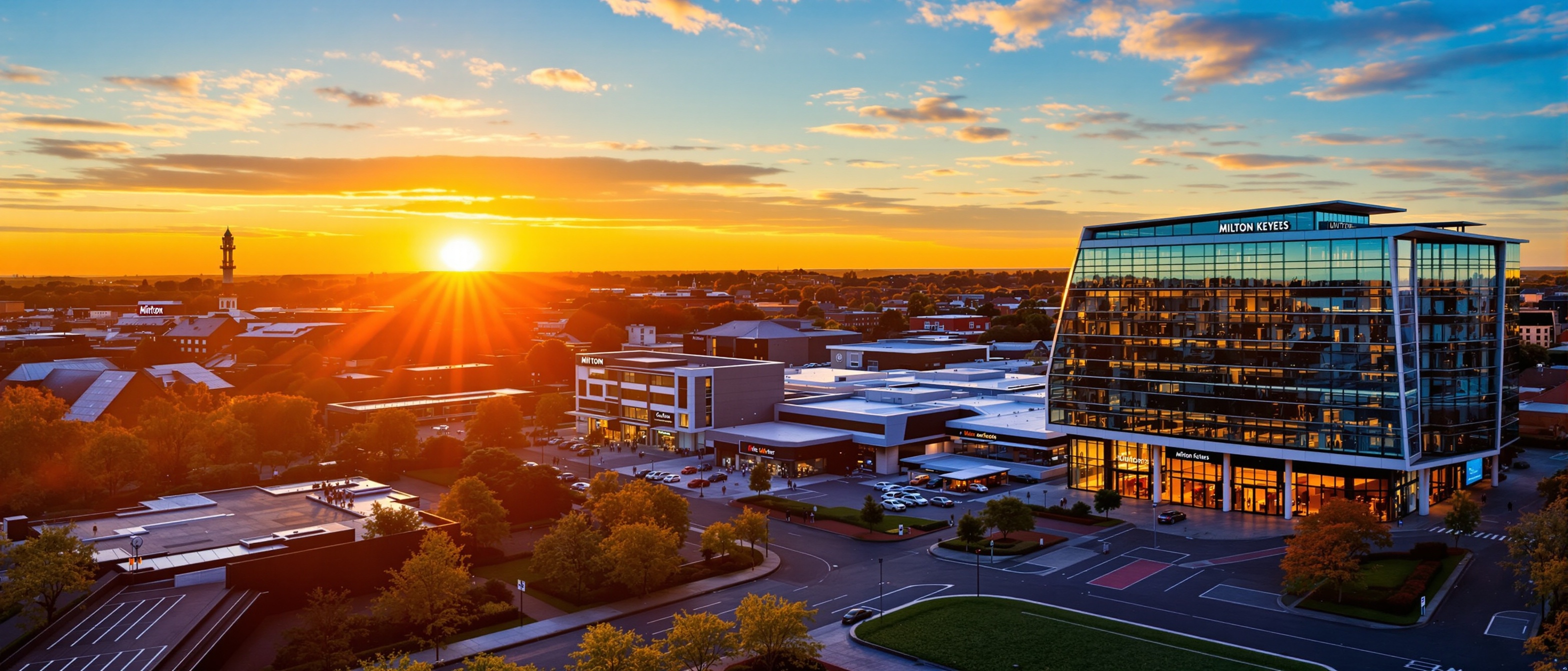 Milton Keynes city centre representing locksmith services in Buckinghamshire