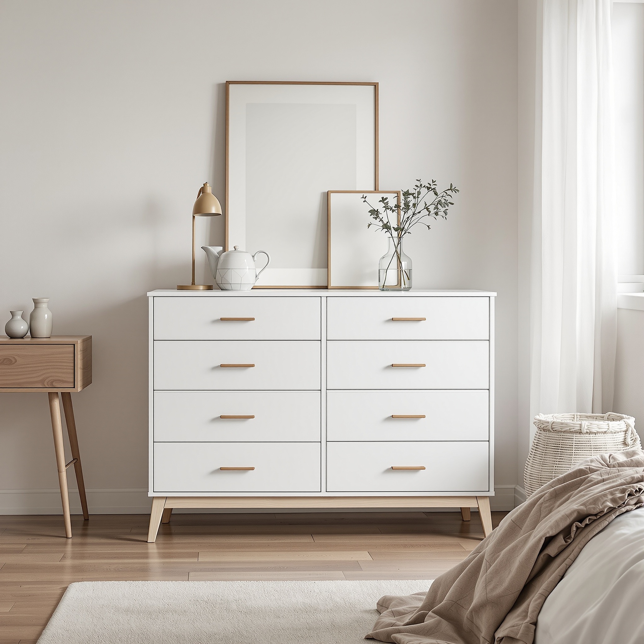 IKEA HEMNES 8-Drawer Dresser – White Stain
