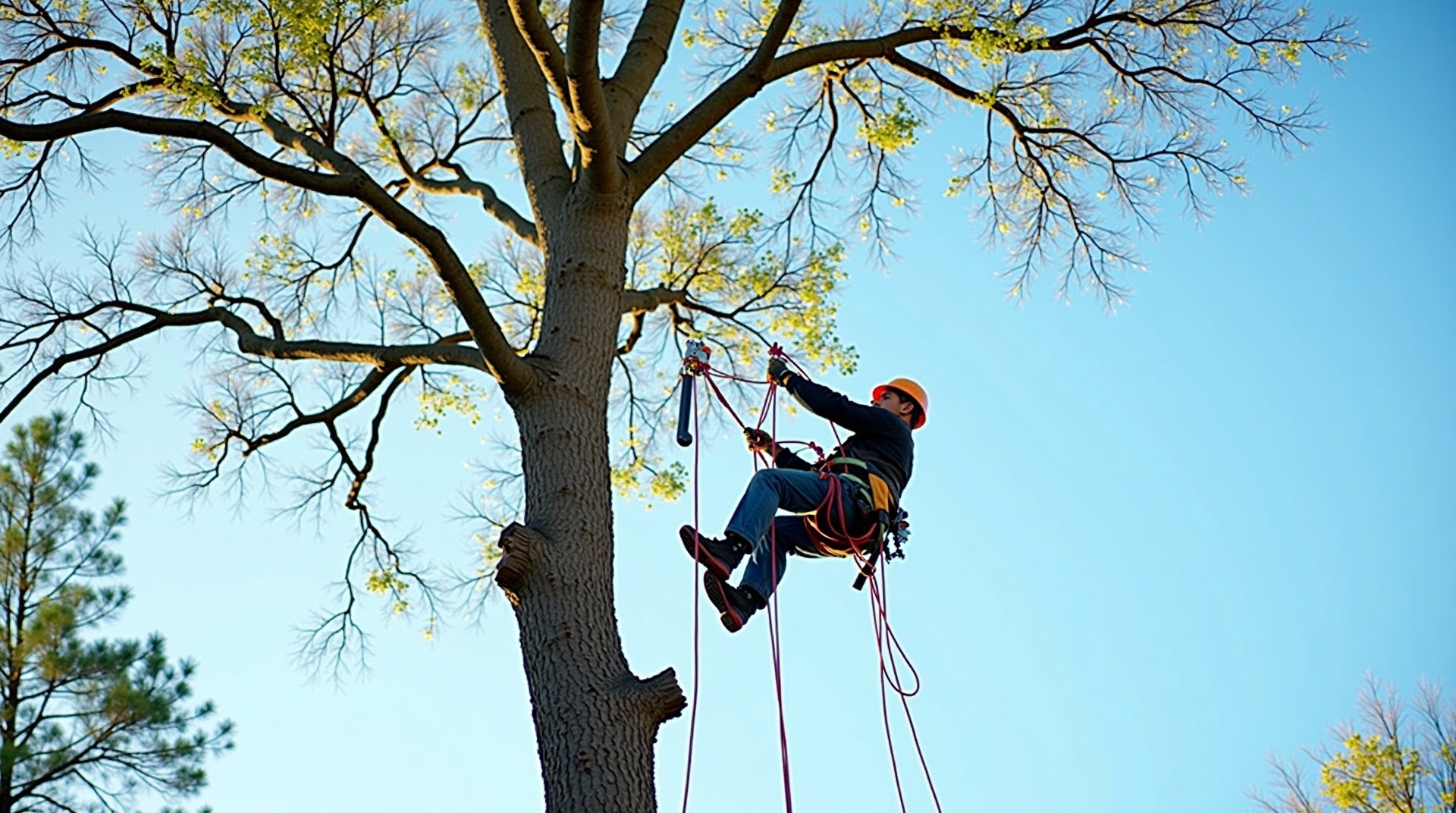 ロープ特殊伐採