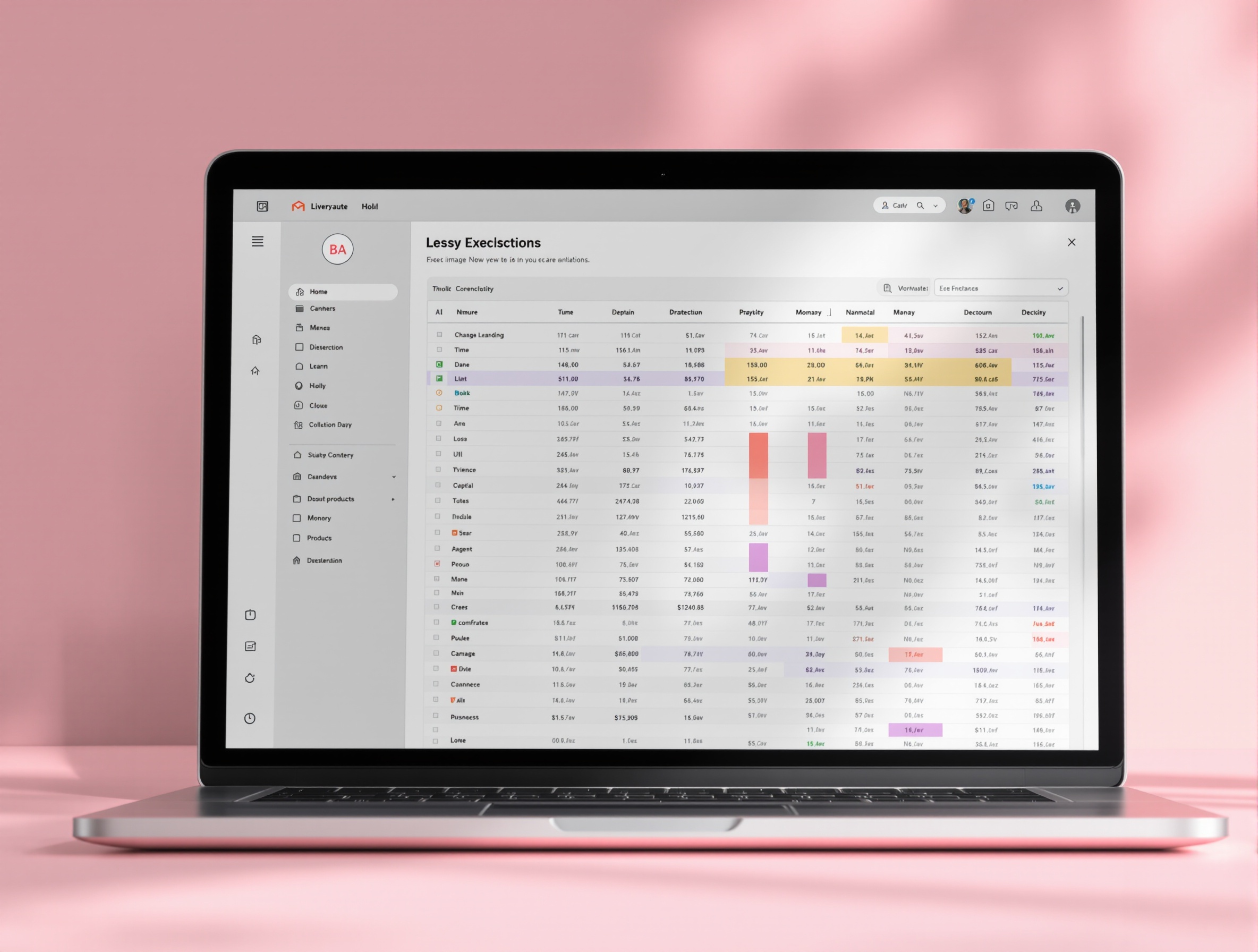 Basetao spreadsheet interface showing organized product data