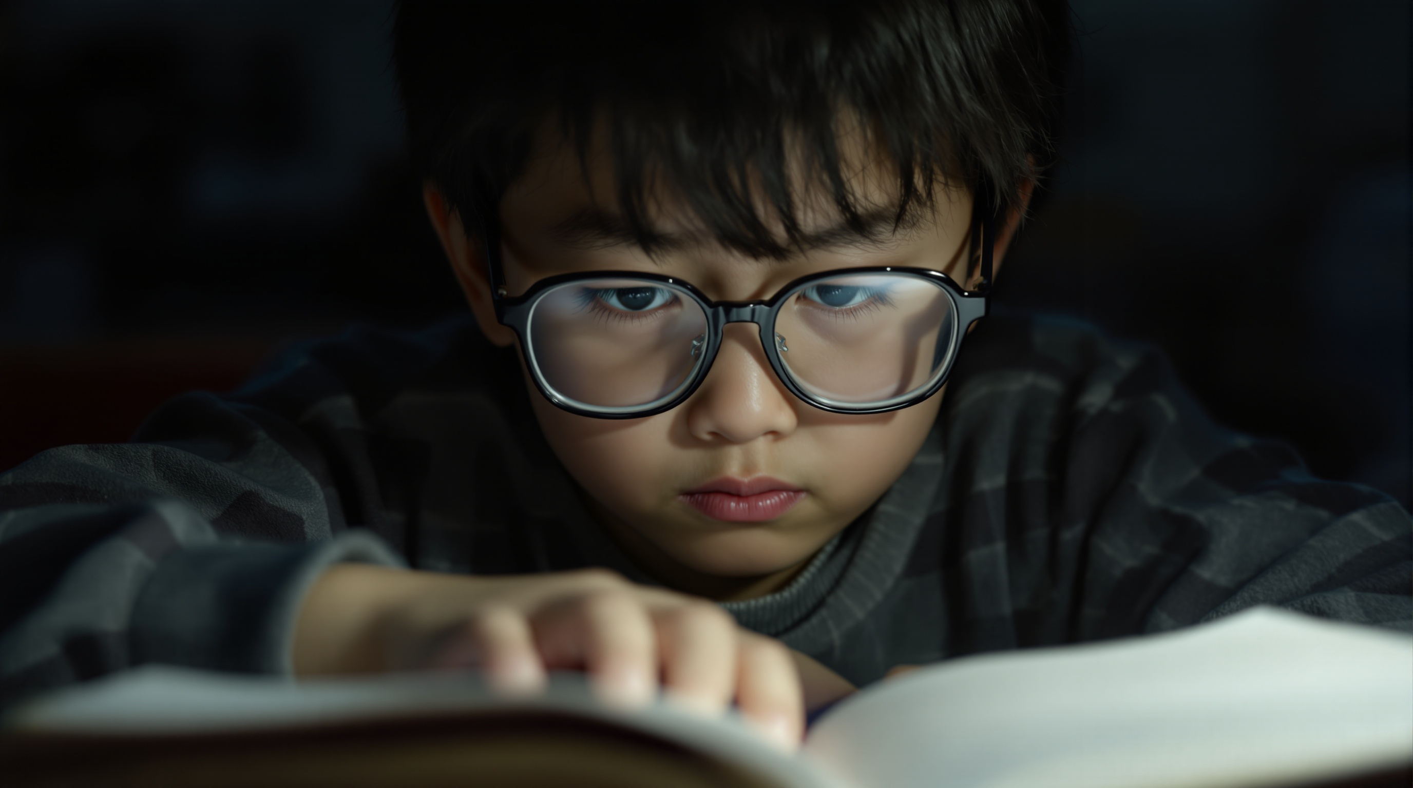 眼鏡をかけた疲れた表情の子どもたち - 日本の子どもの視力危機
