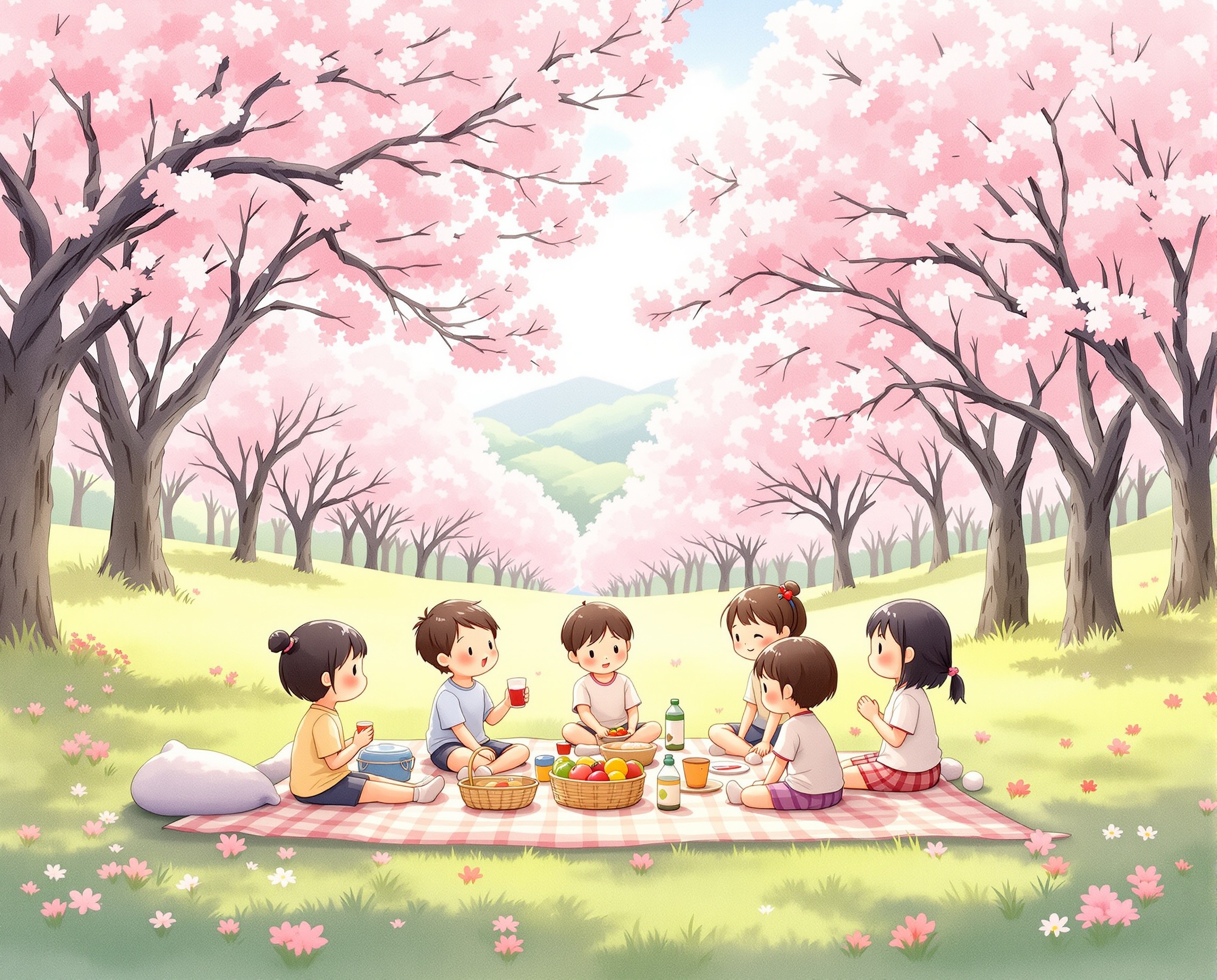 春のお花見ピクニック
