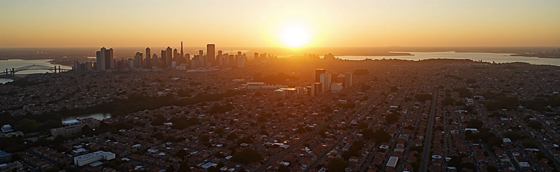 Sydney suburbs aerial view