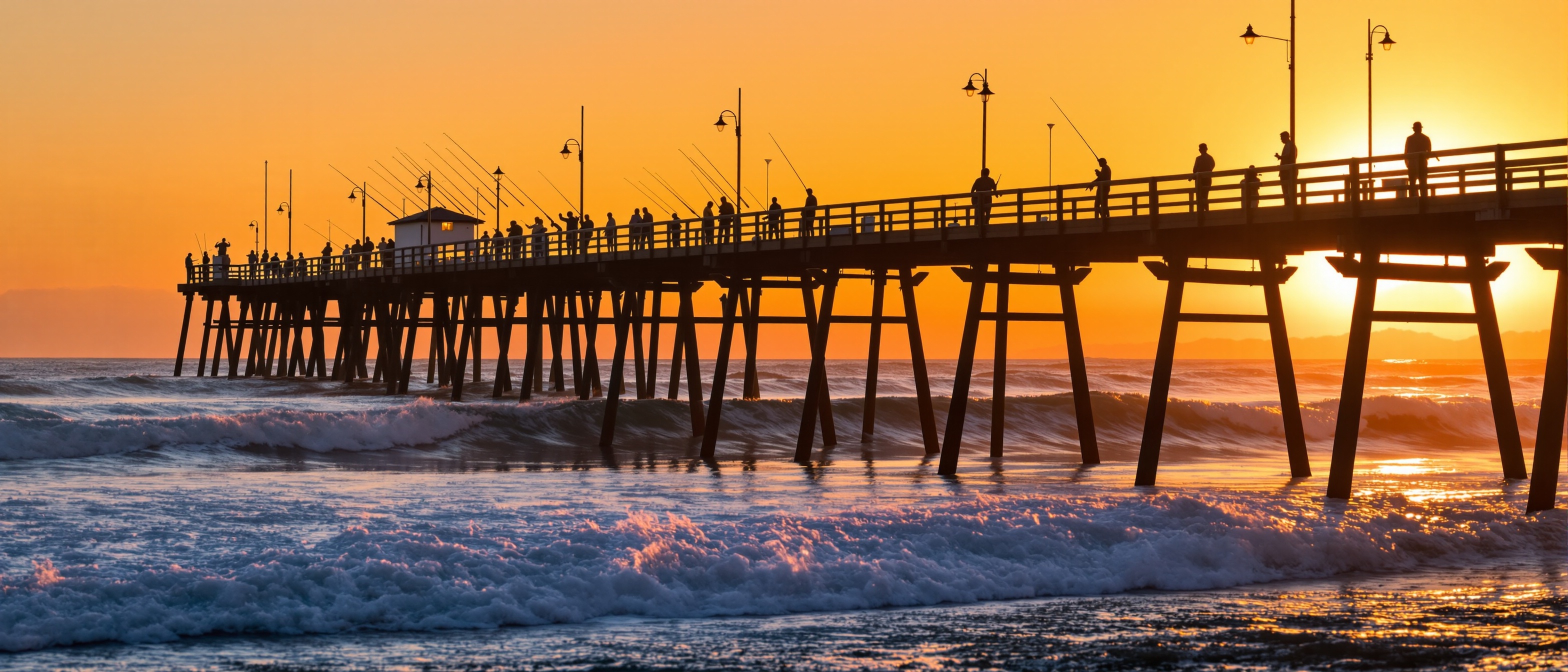Fishing in Pacific Coast Piers, California