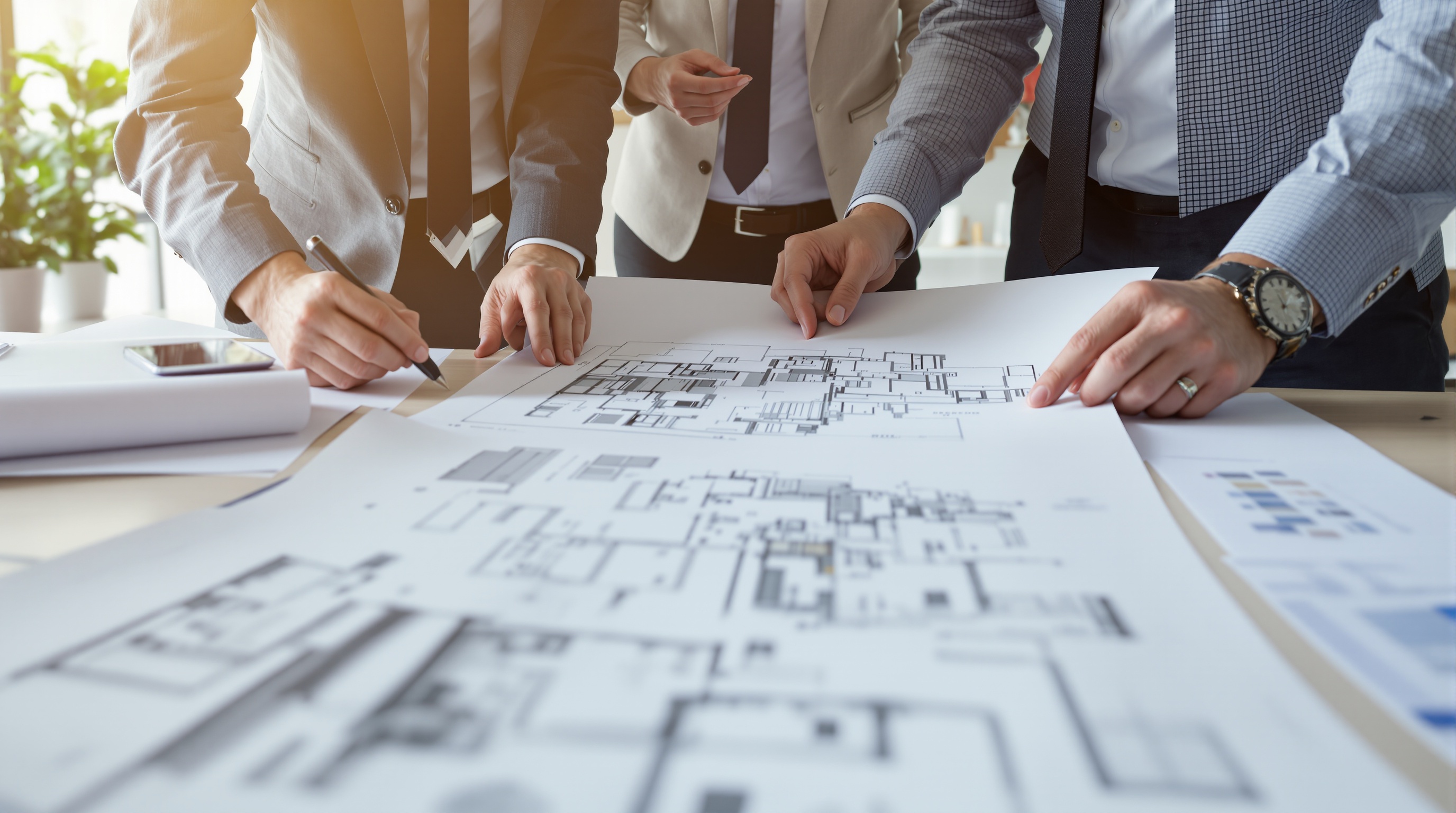 Profissionais analisando documentos