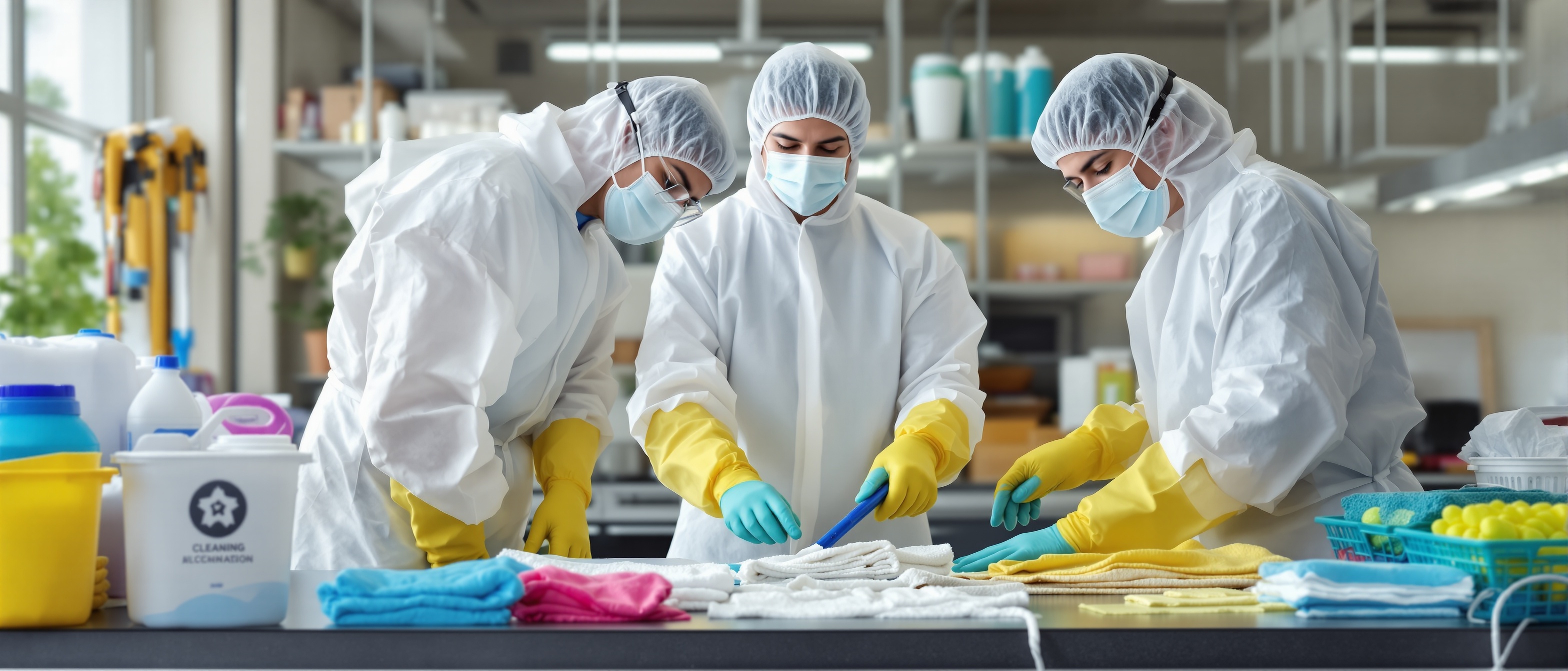Equipo profesional de limpieza