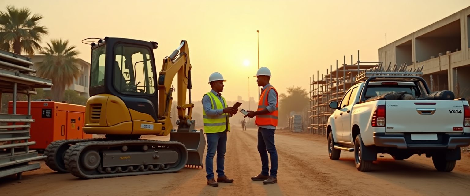 Parc de matériel BTP professionnel au Sénégal