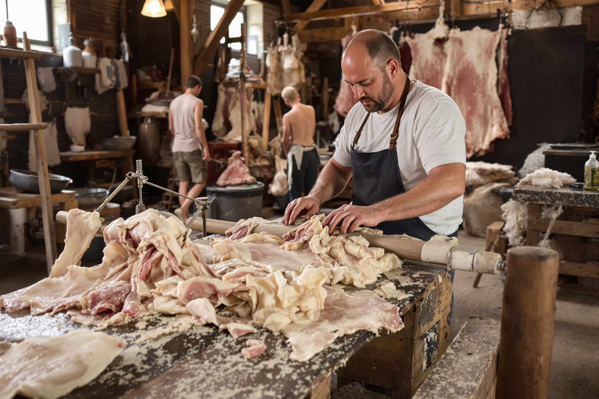 Hide Fleshing Process