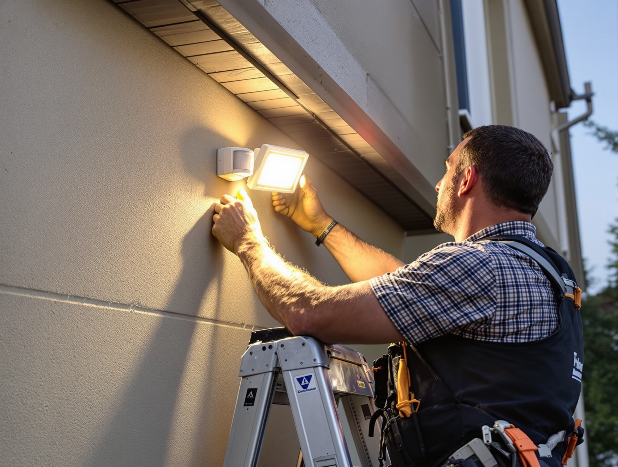 Security lighting installation