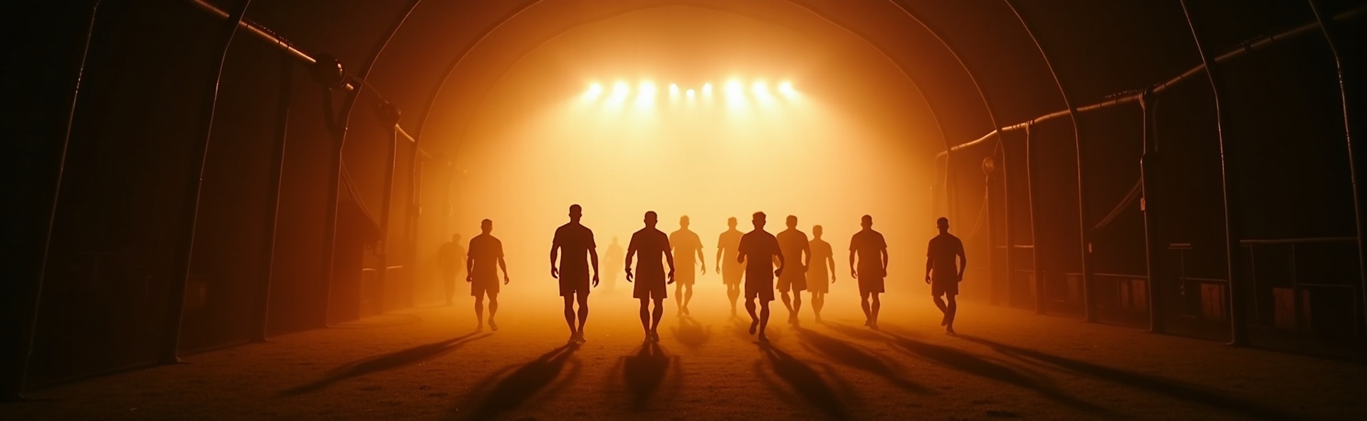 Players entering the pitch