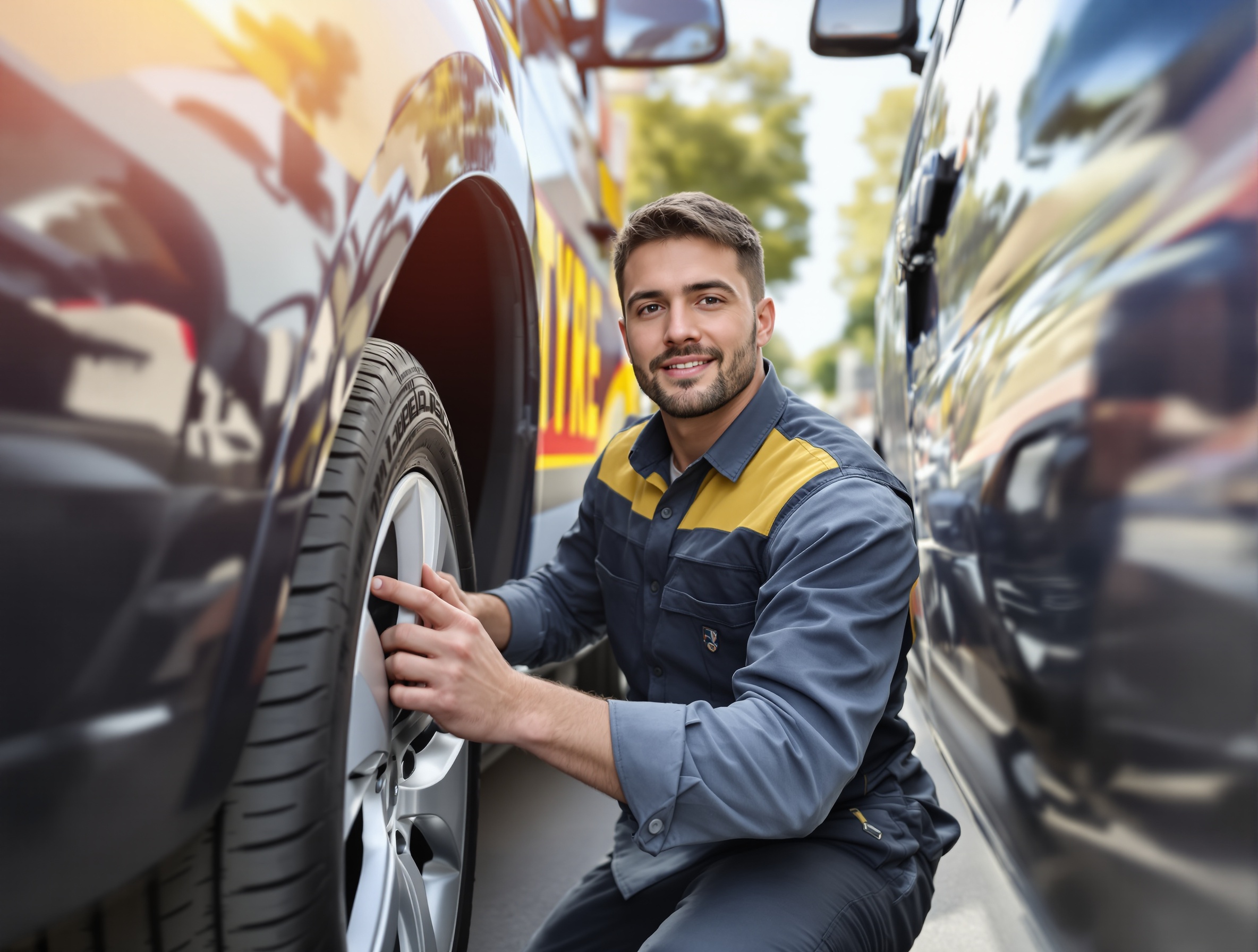Professional tyre technician