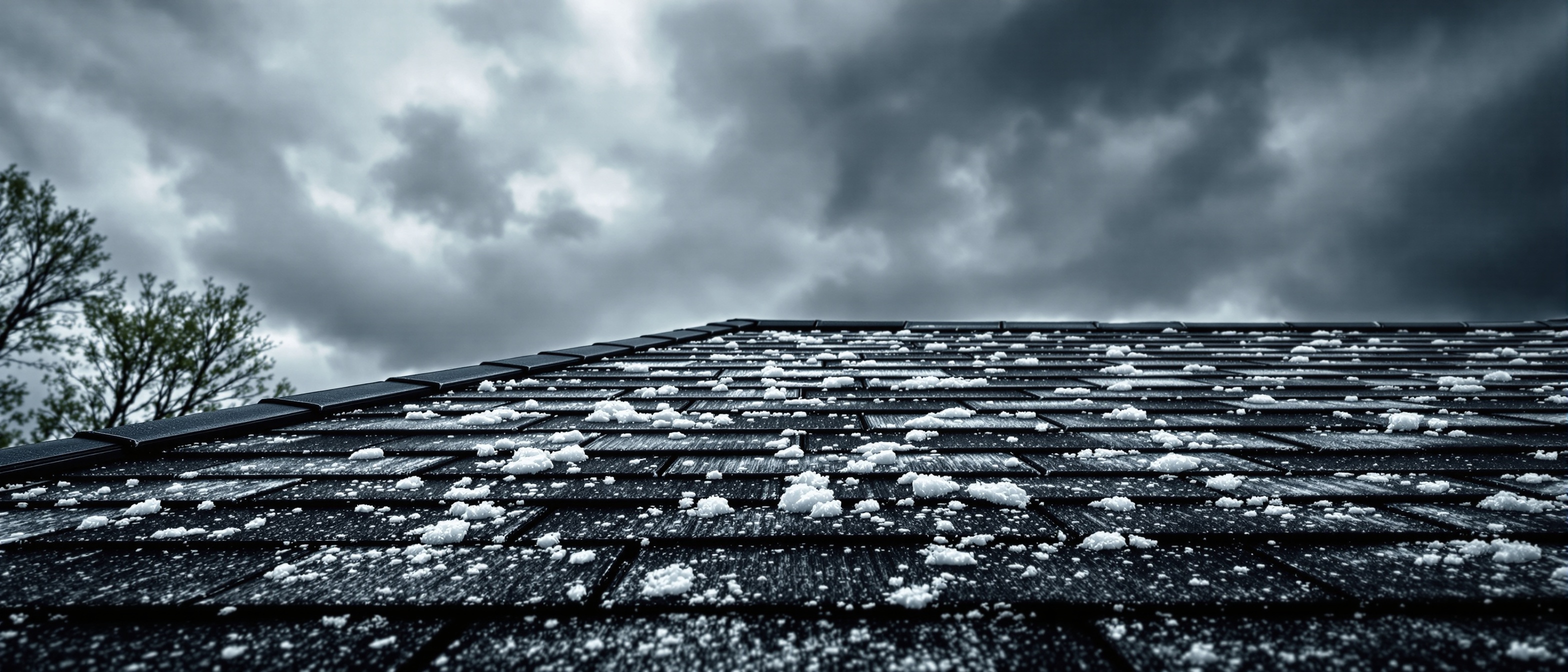 Hail damaged roof