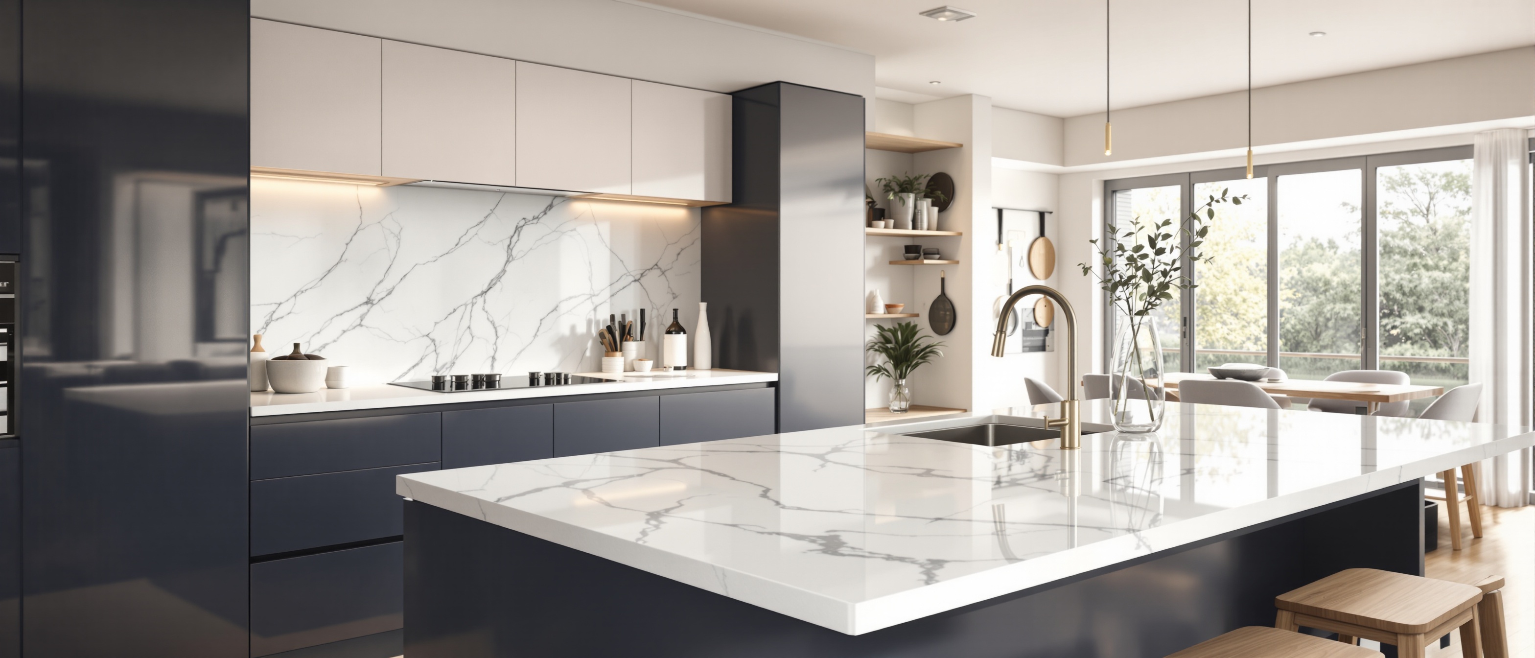 Rearo Senses high-gloss laminate kitchen splashbacks