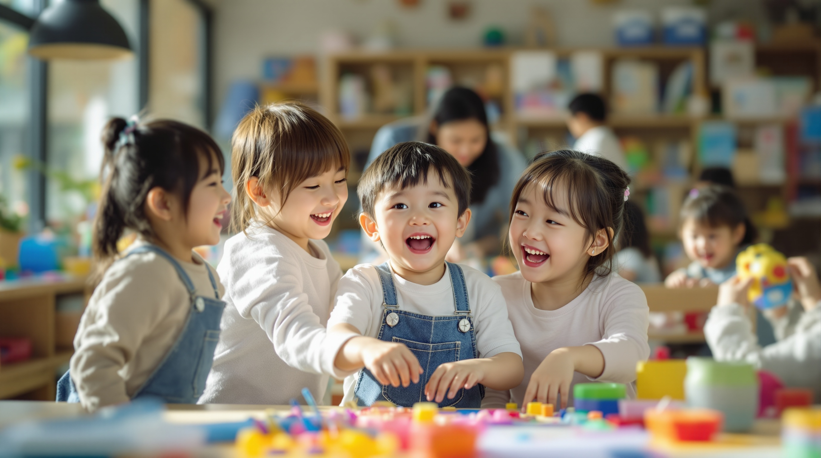 しろくまのもり保育園の子どもたち