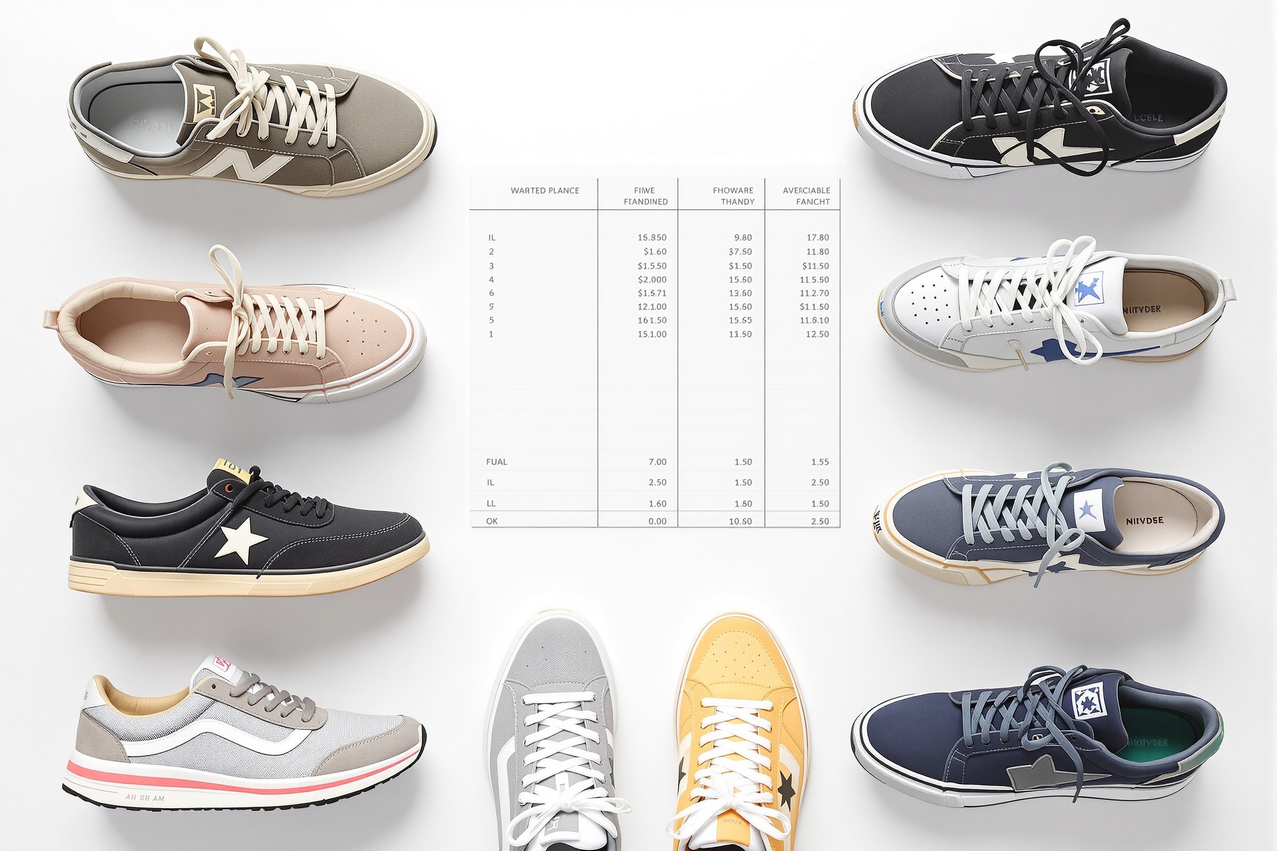 Sneaker Spreadsheet spreadsheet finds budget shopping haul qc products
