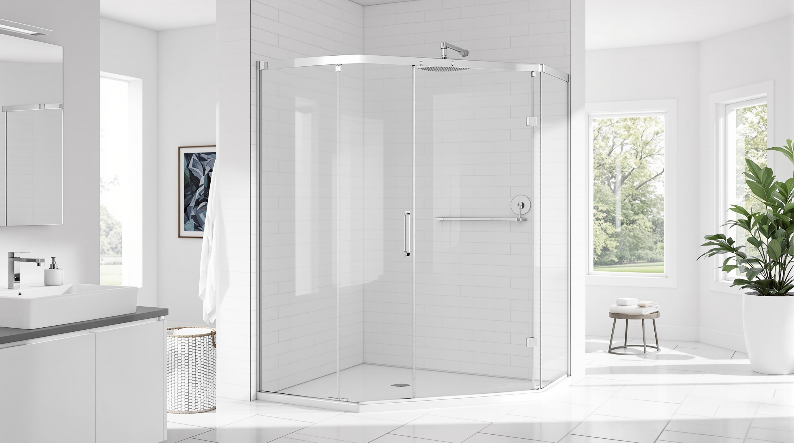 Luxury glass shower installation Bay Area