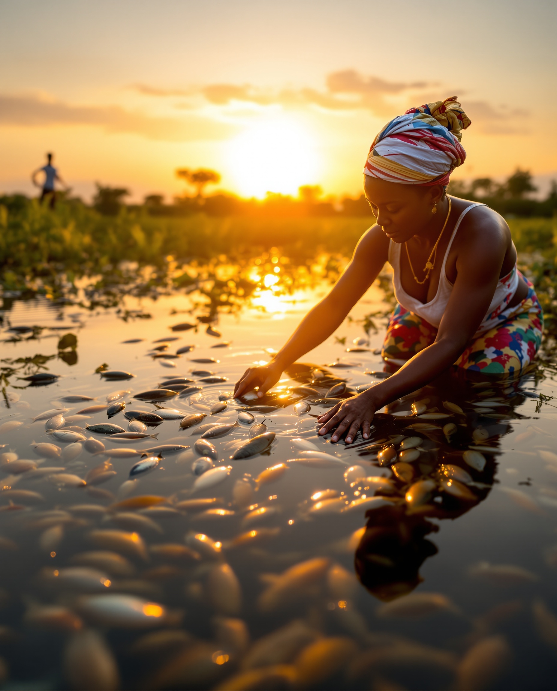 Nigerian farmer at work