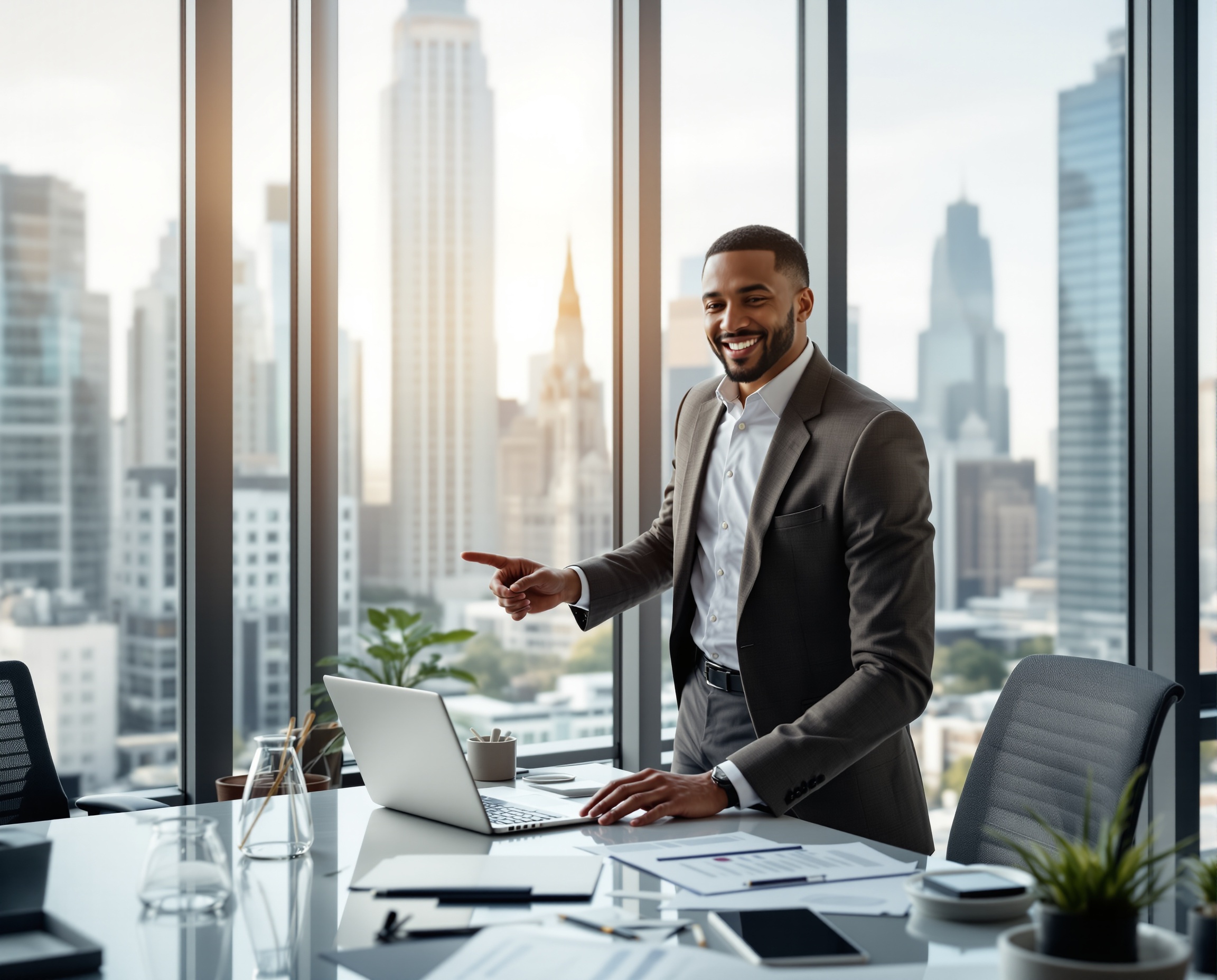 Business leader achieving growth