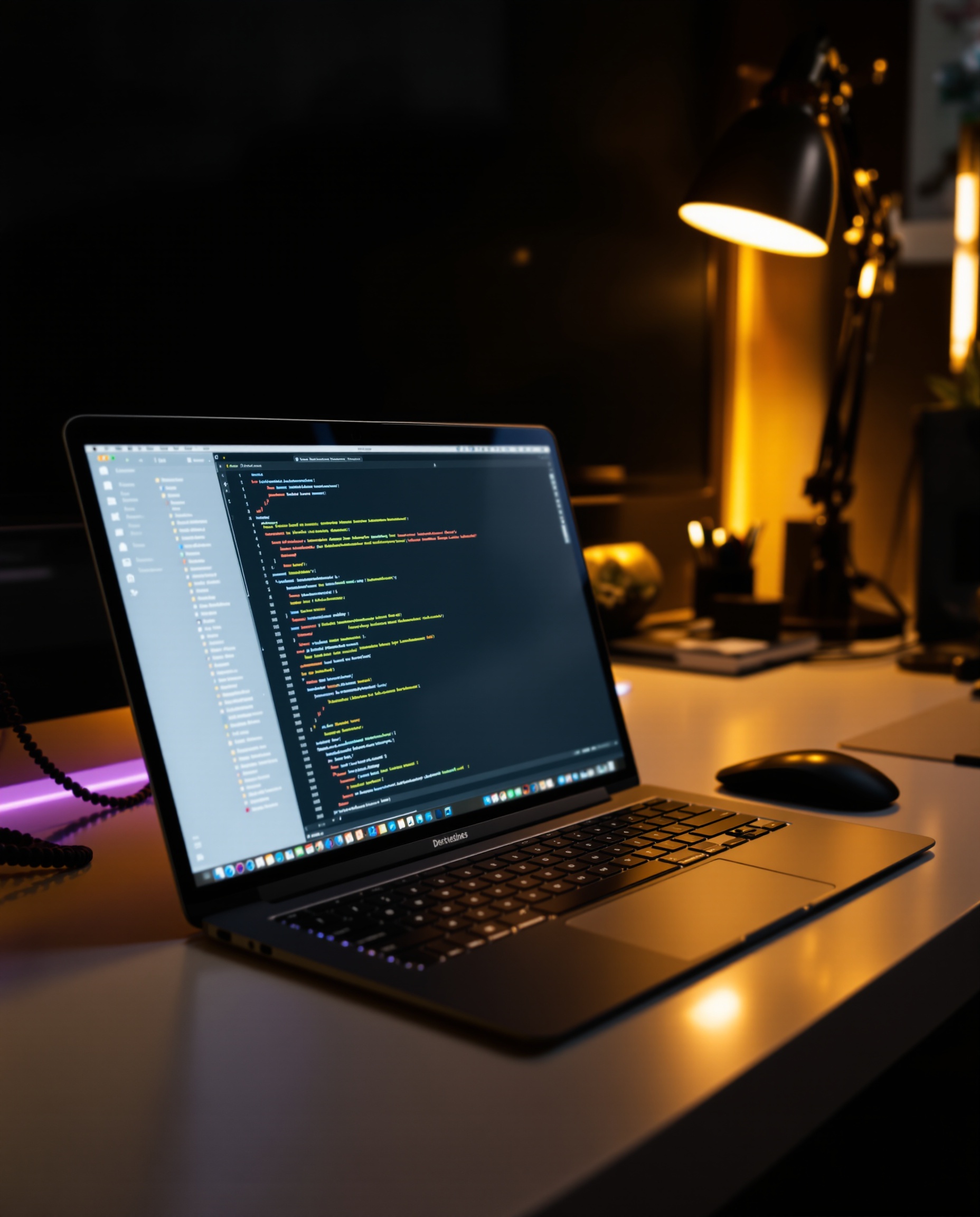 Professional web design workspace