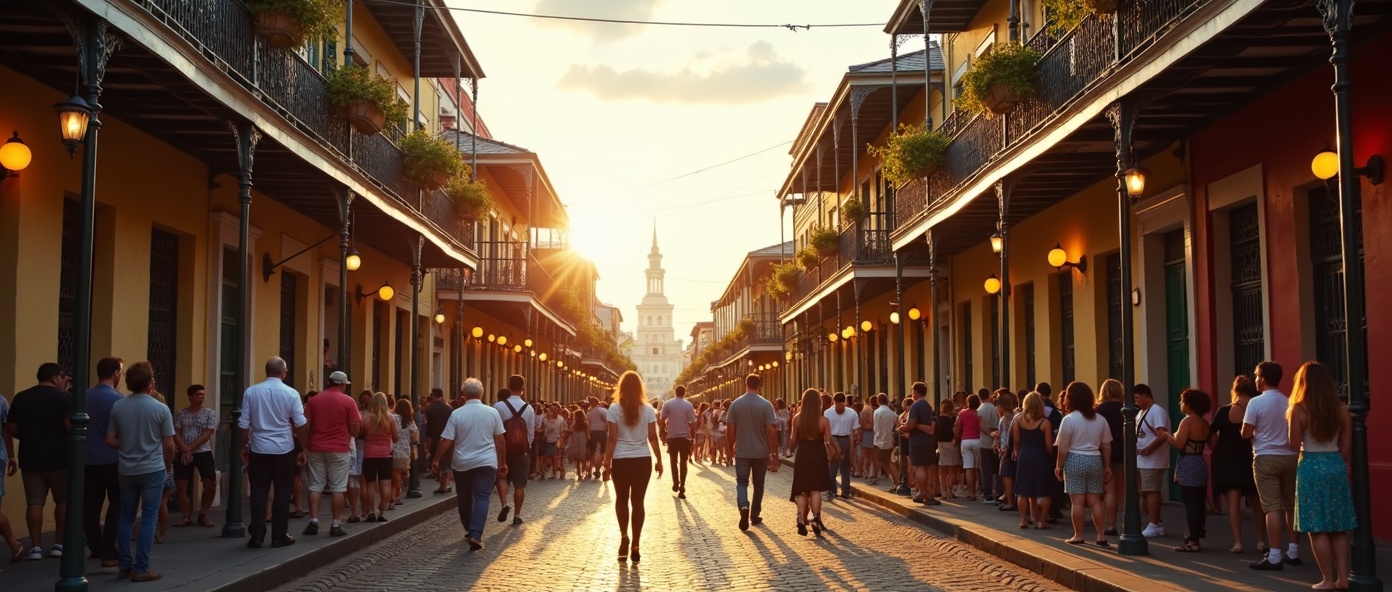 New Orleans French Quarter street scene
