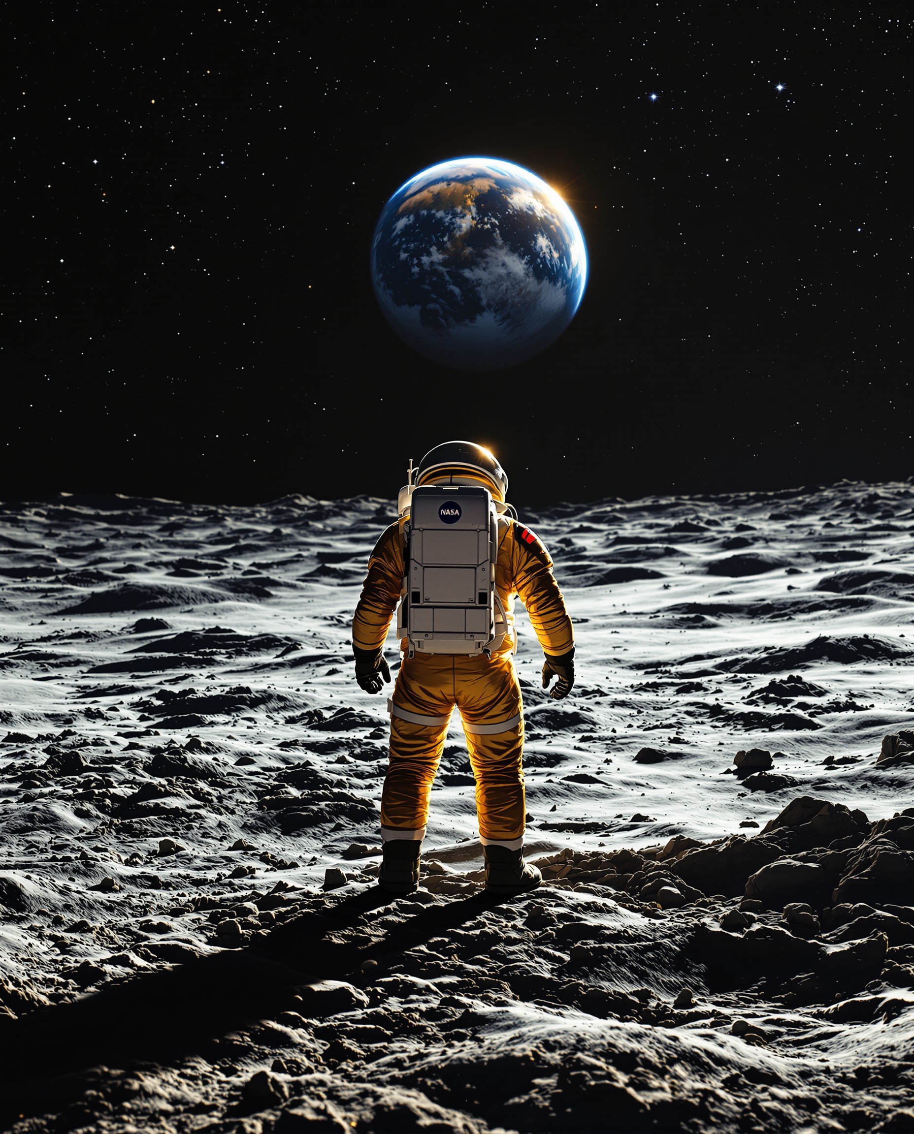 Astronaut on moon
