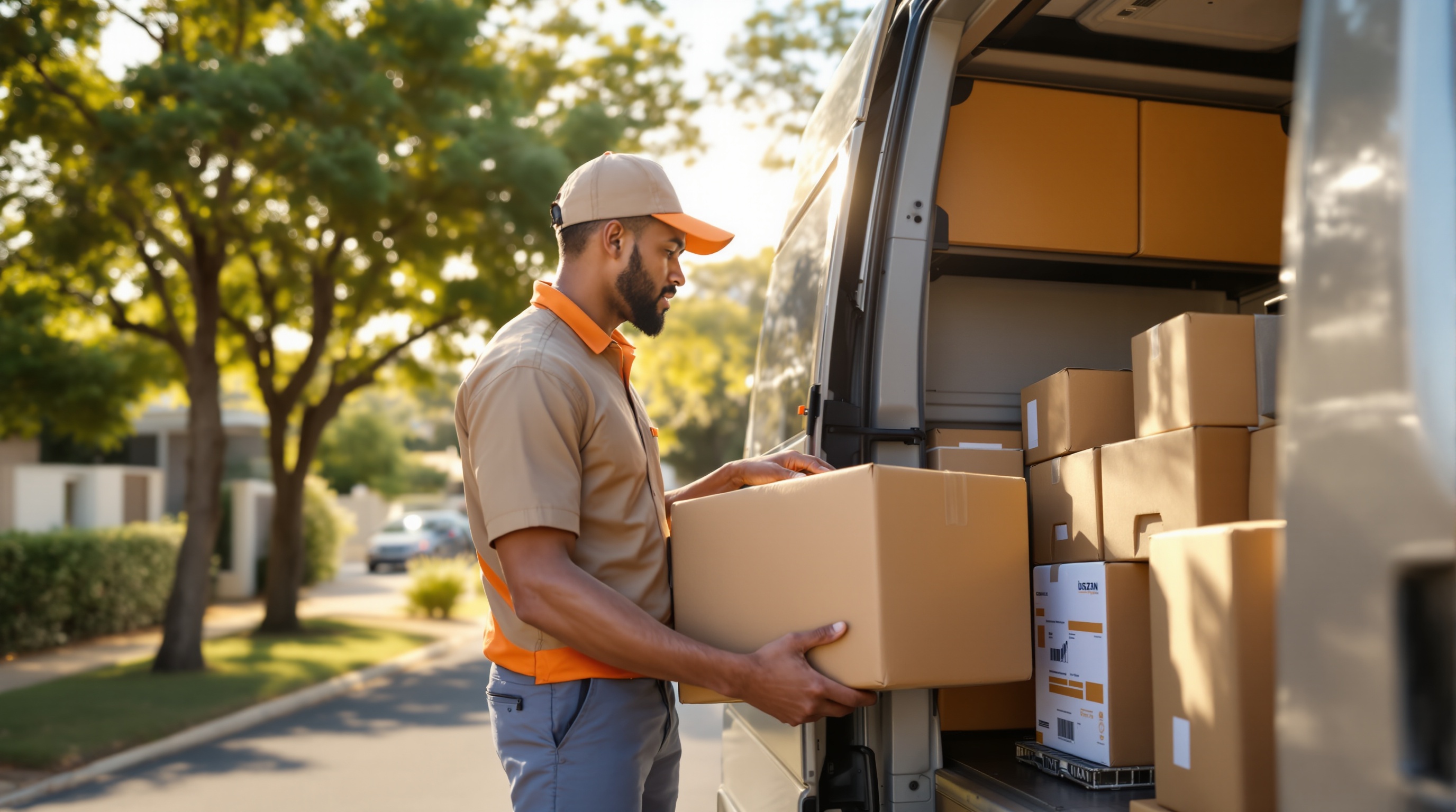 Weekend courier service in South Africa - Saturday delivery driver loading parcels