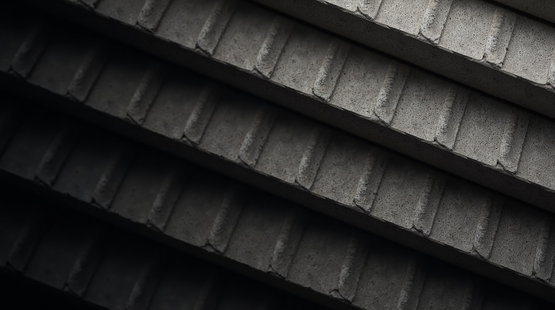 Close-up of concrete wall layers showing technical precision of high-scale additive construction