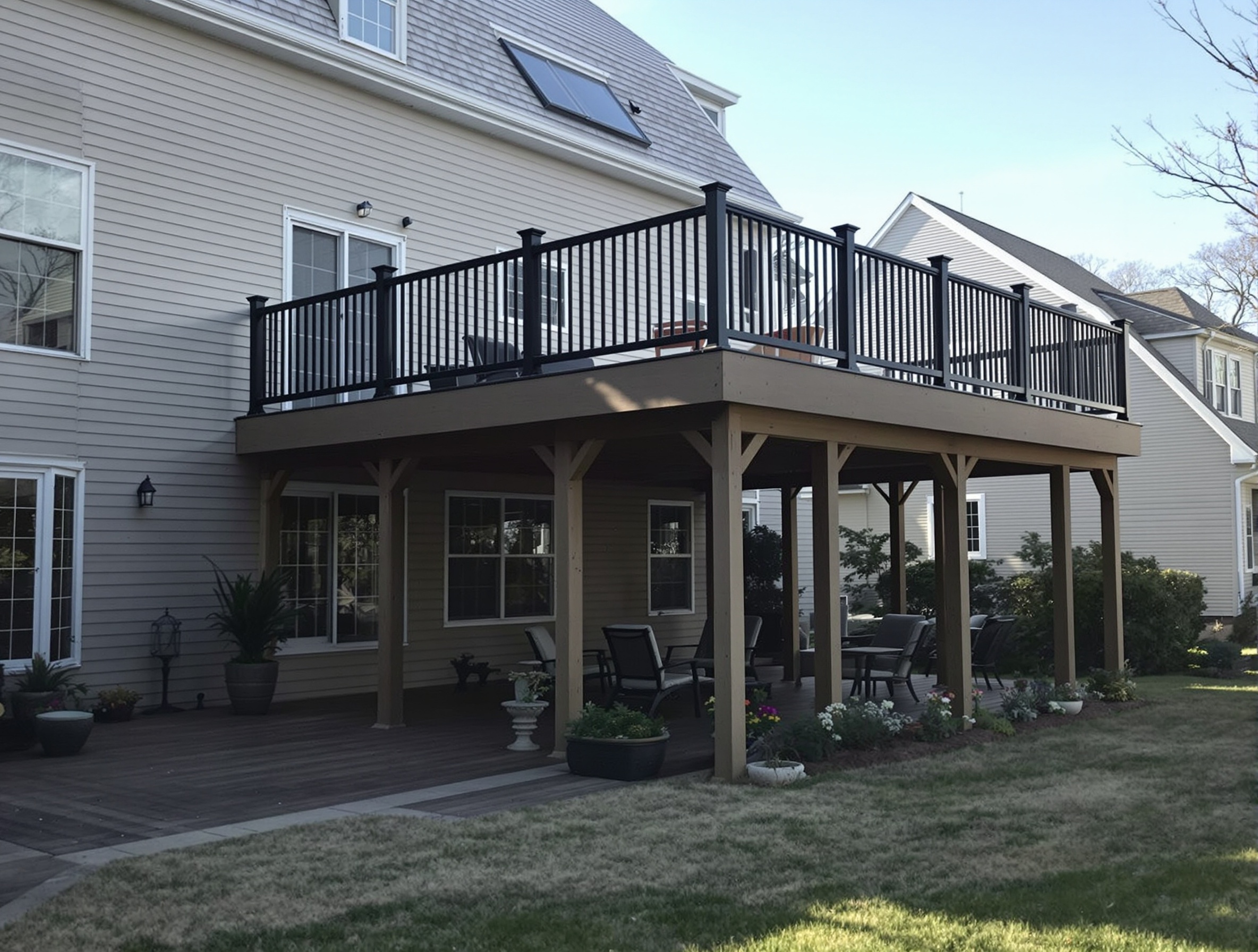 Custom multi-level deck build