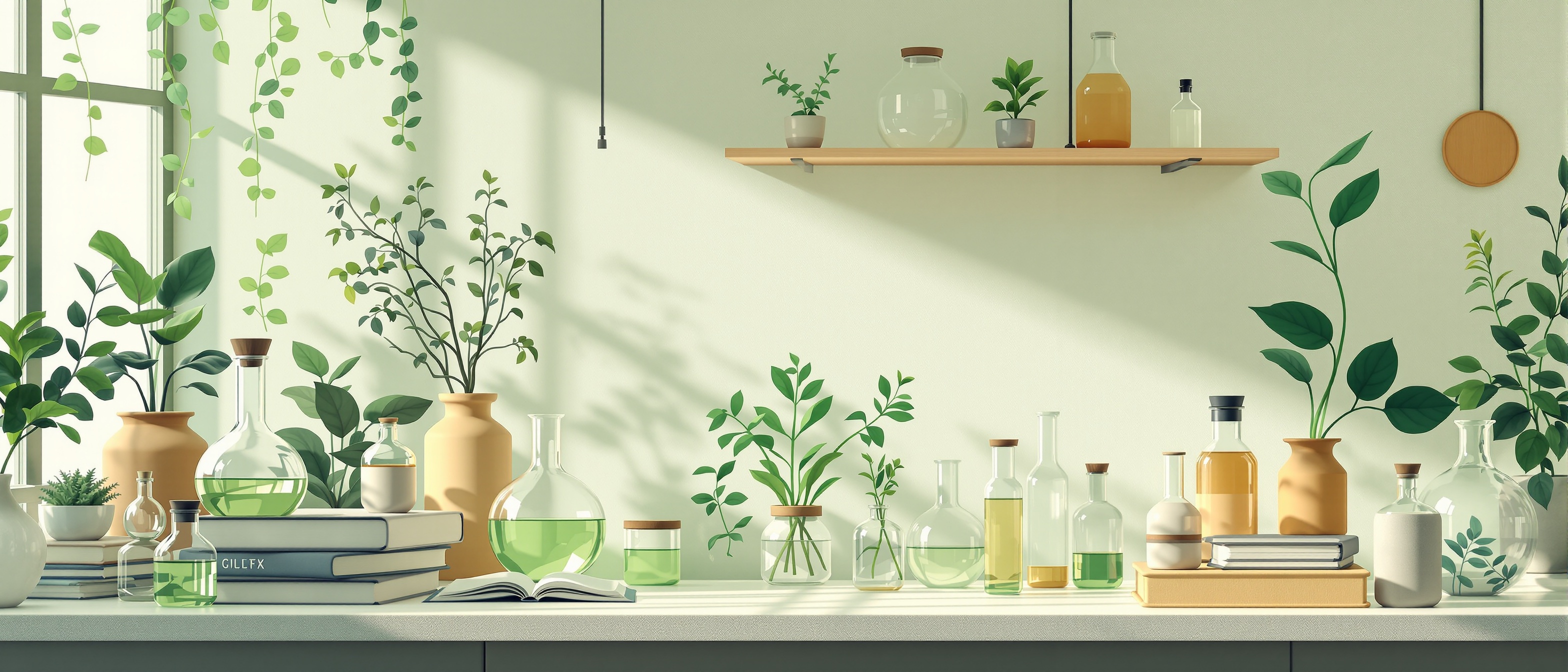 Biotechnology laboratory illustration