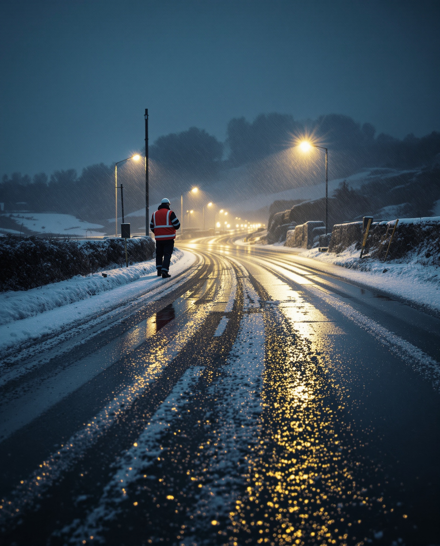 West Yorkshire Gritting Co contractor on site