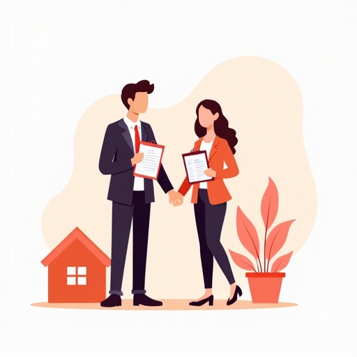 Mortgage advisor helping couple