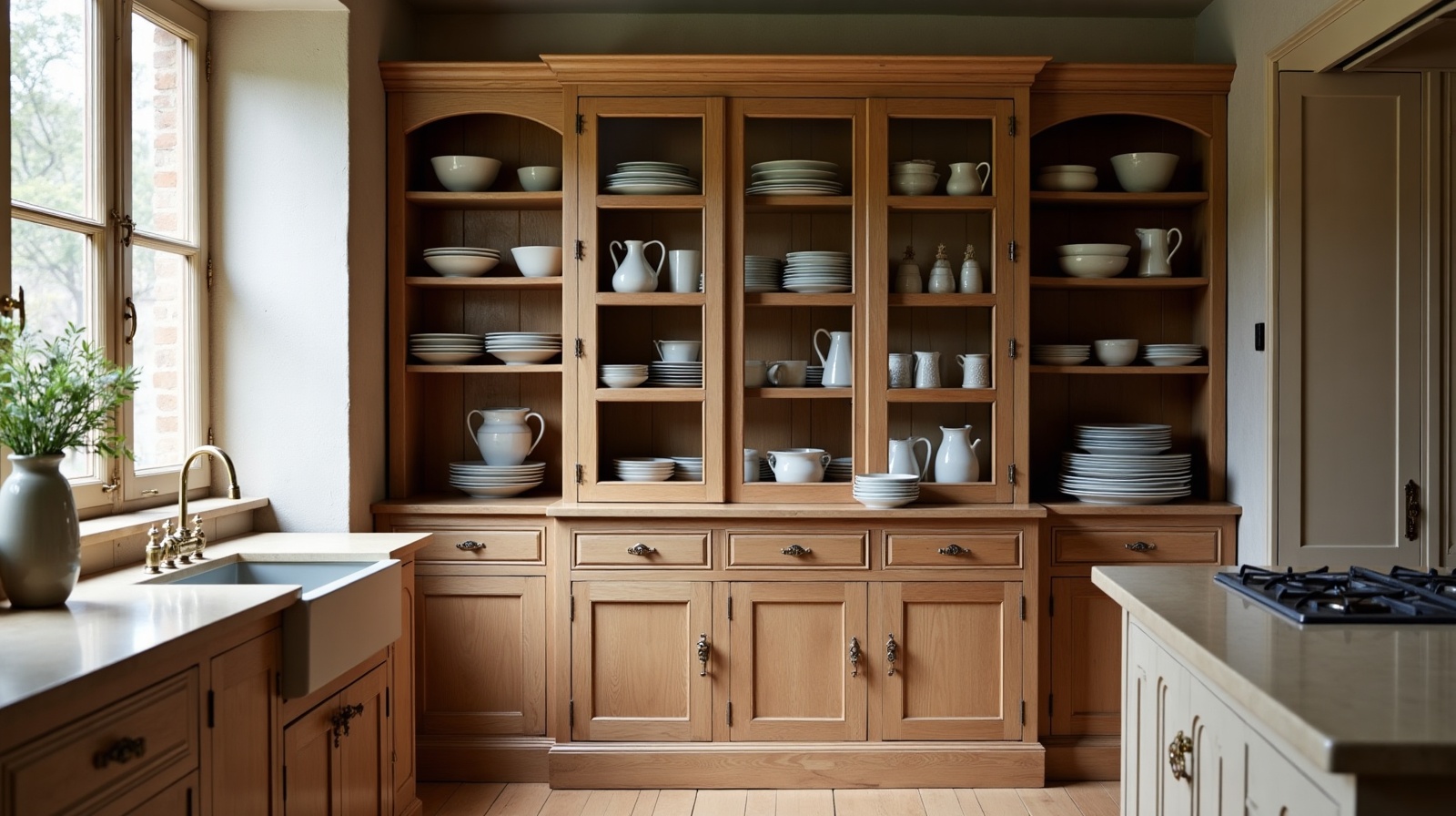 Graith House freestanding pantry cupboard in historic interior