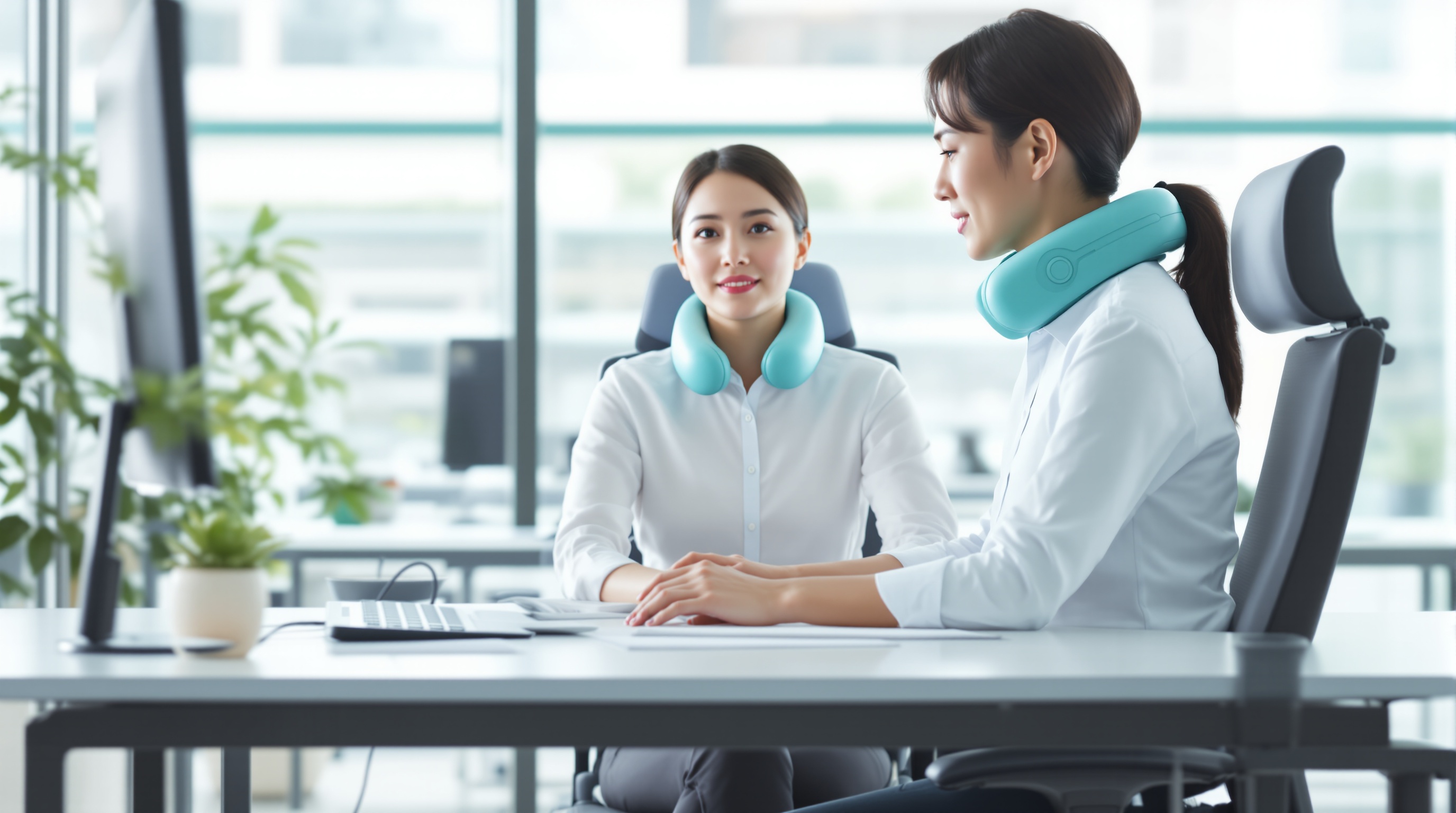 デスクワーク中のルーネ使用イメージ