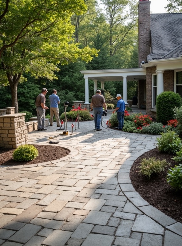 Papi's Paving Team at Work