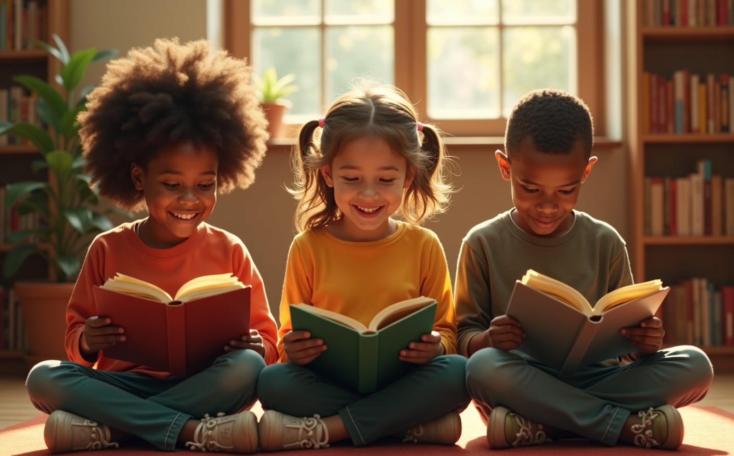 Youth reading together at Wise Educators