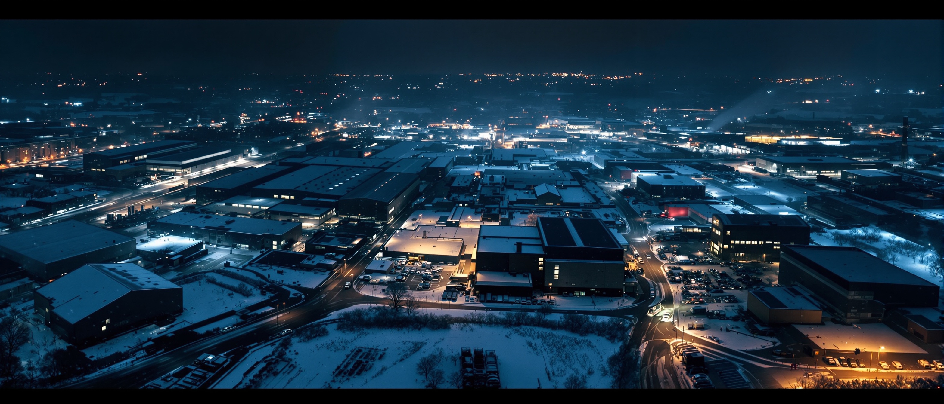 Industrial estate in winter