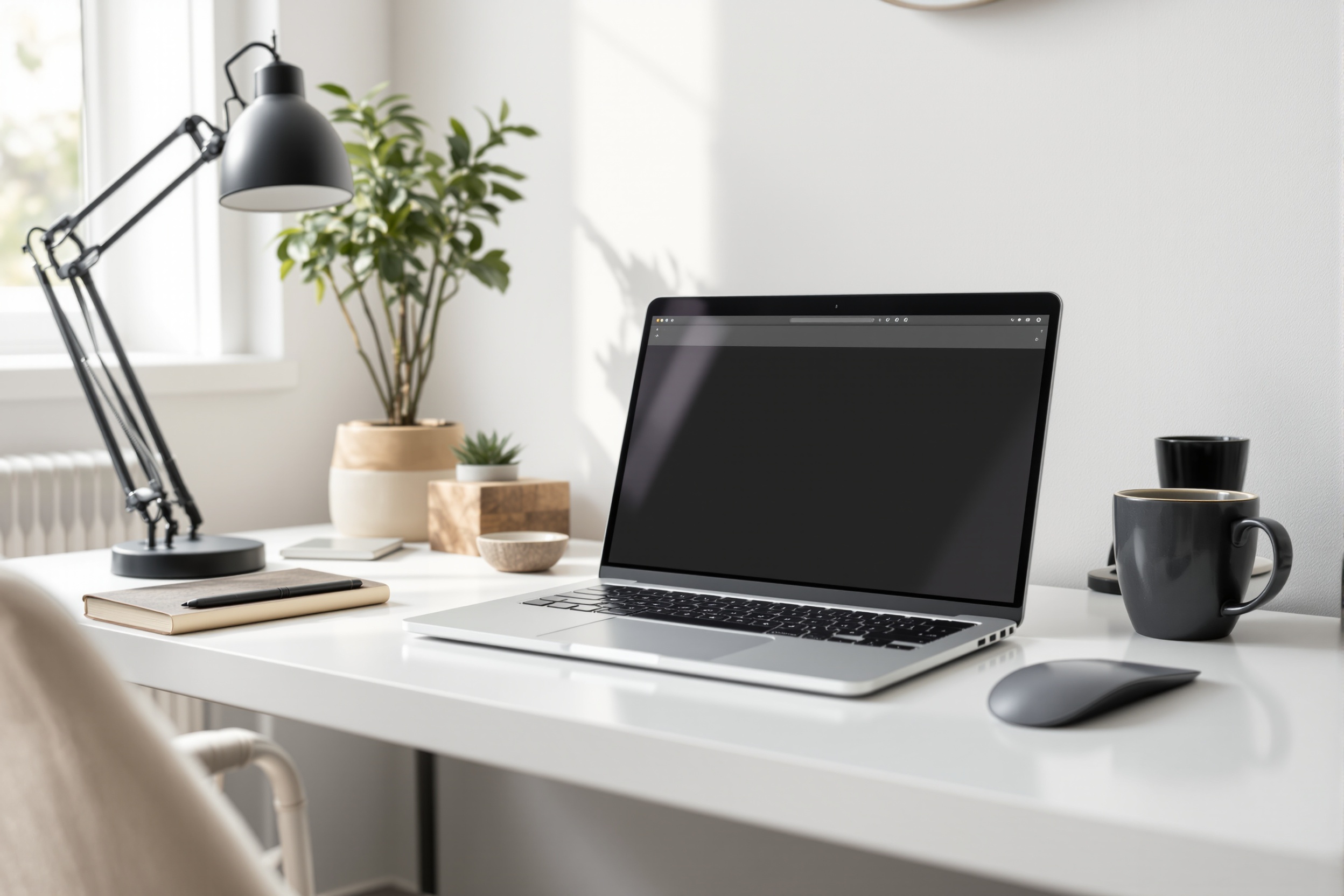 Blogger workspace showing Scriptly AI content creation on laptop