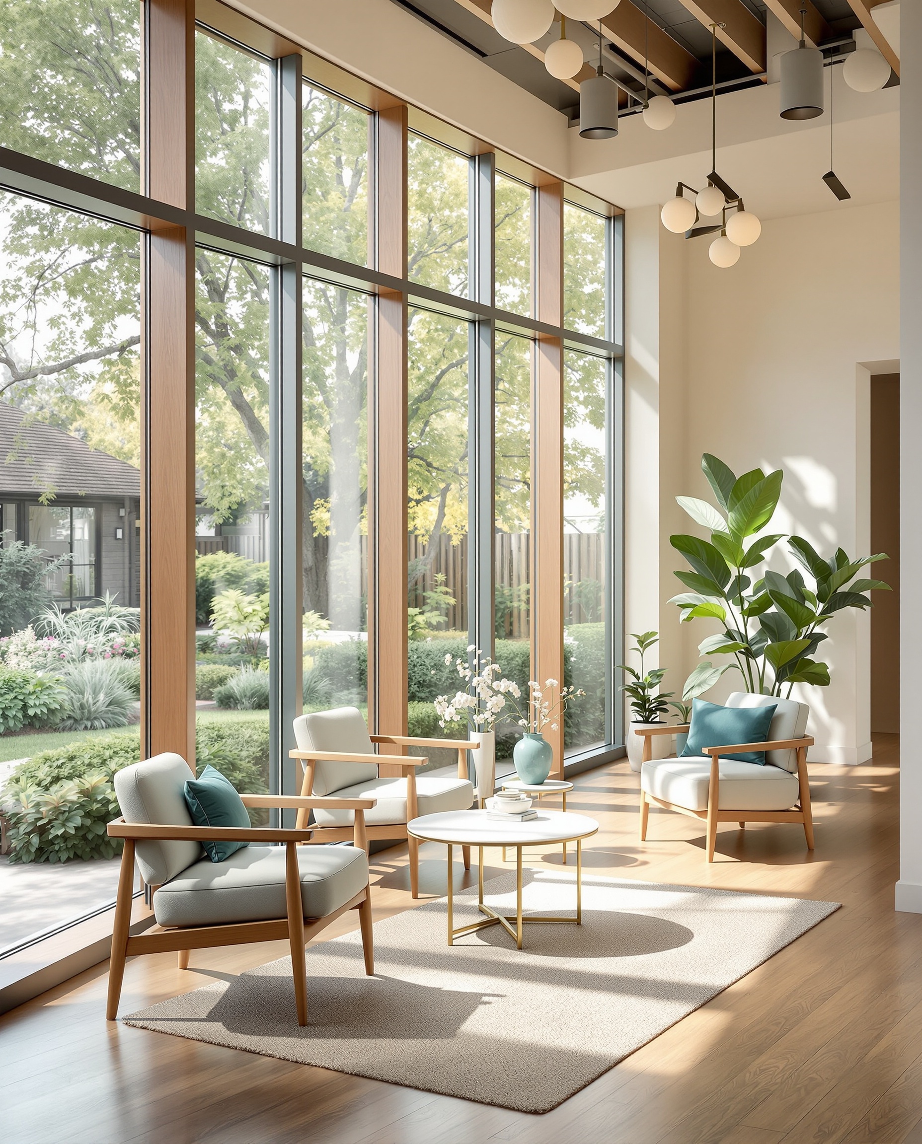 Calm modern therapy room for PTSD treatment programs and trauma therapy at Into The Light