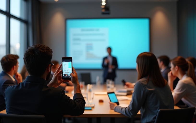 学员疯狂拍照记录AI工具演示