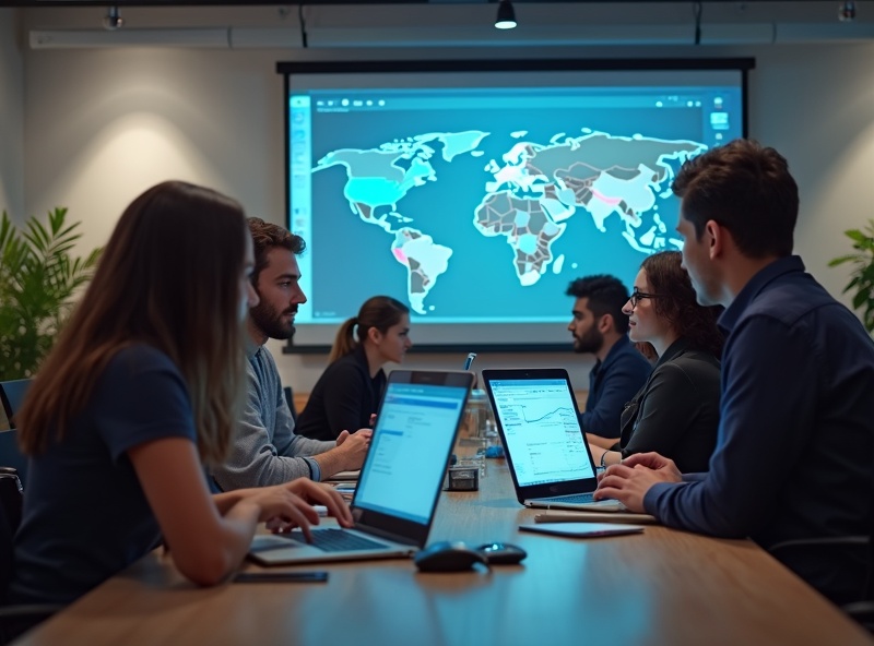 Students working on projects