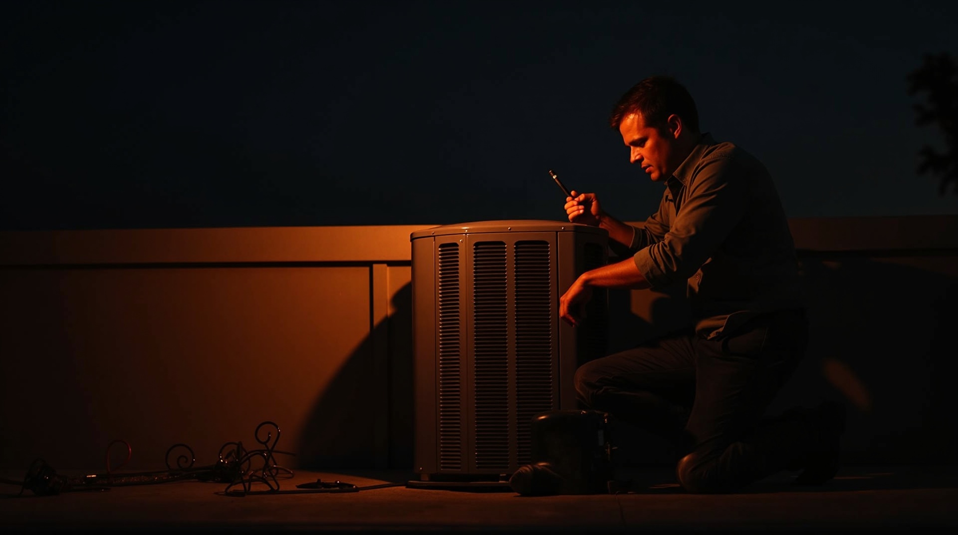 HVAC technician working