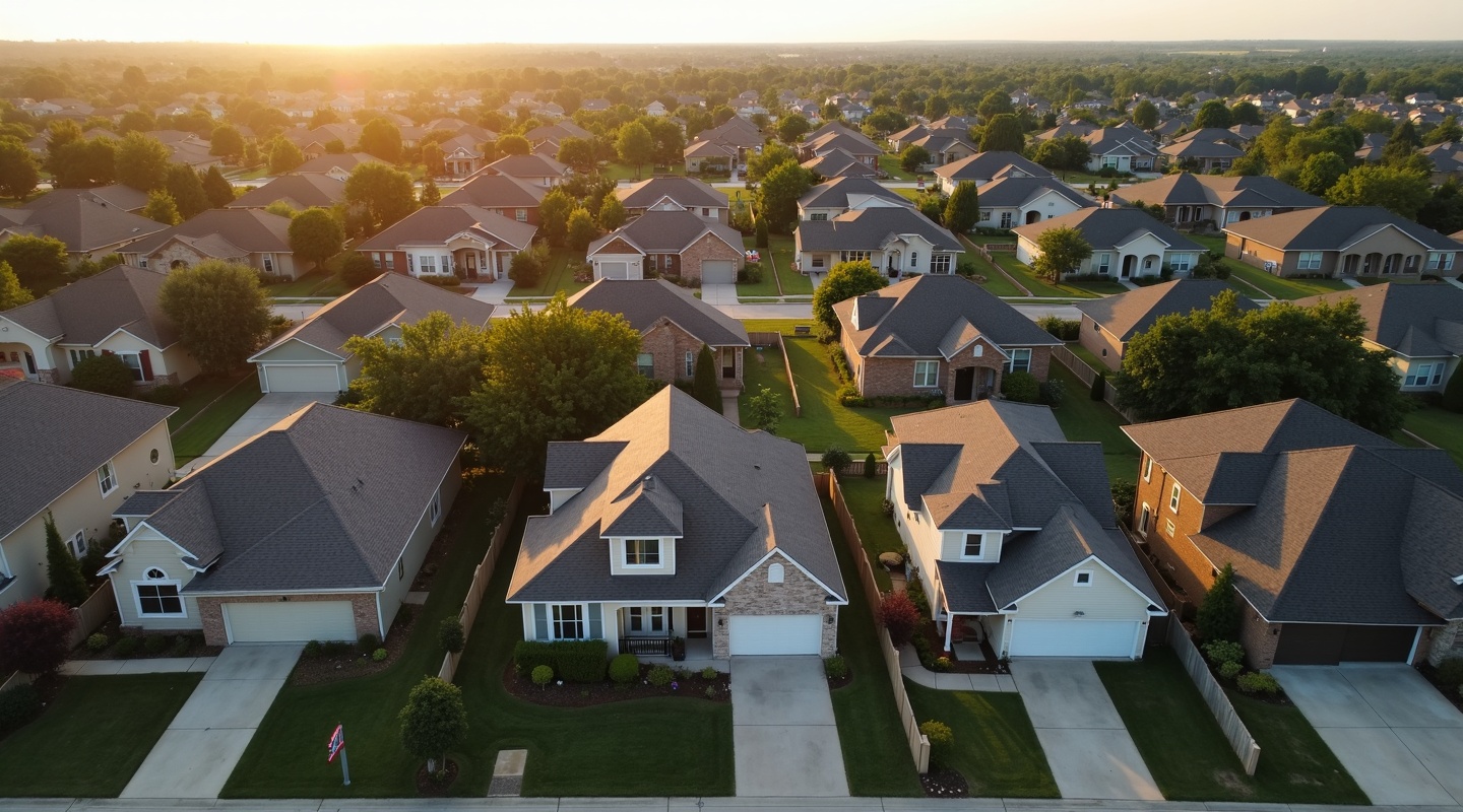 OKC neighborhood rooftops