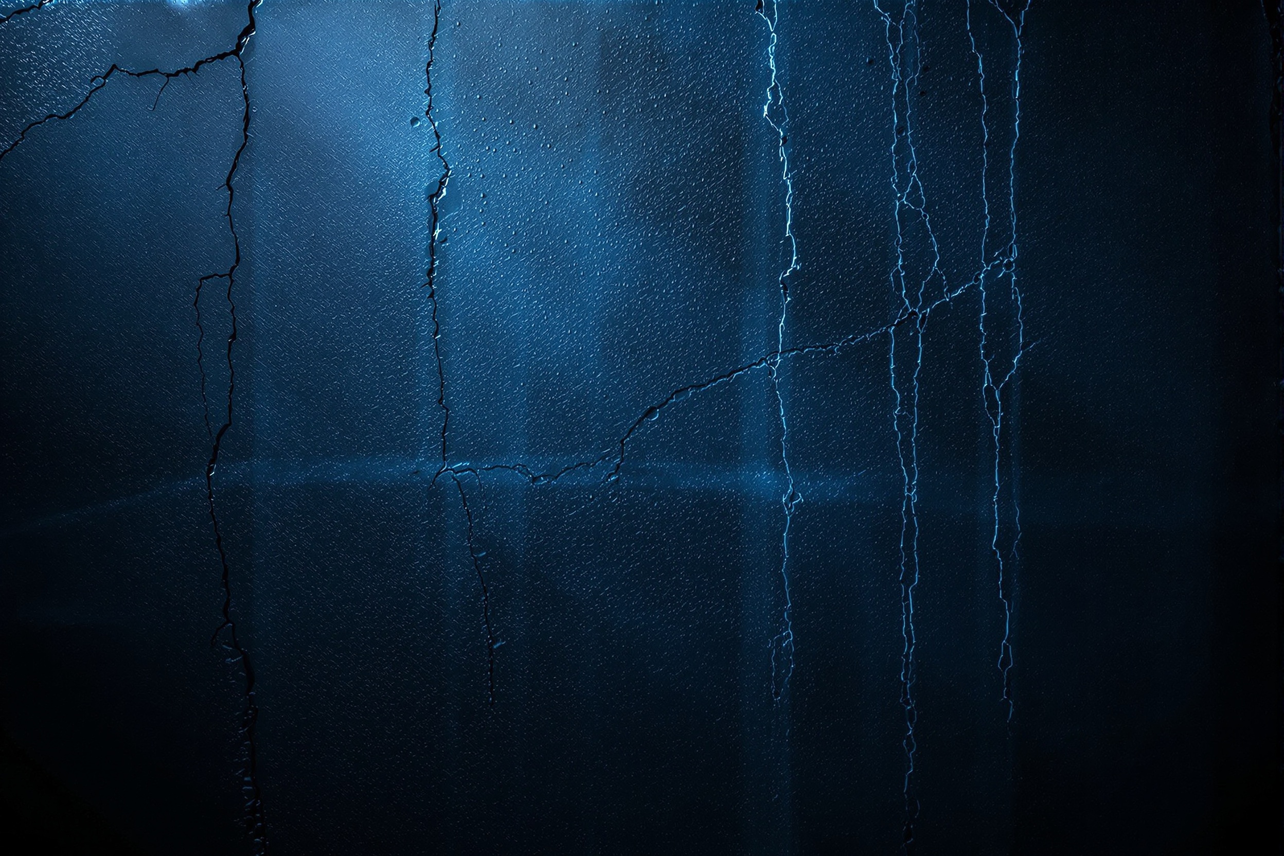 Concrete with water infiltration