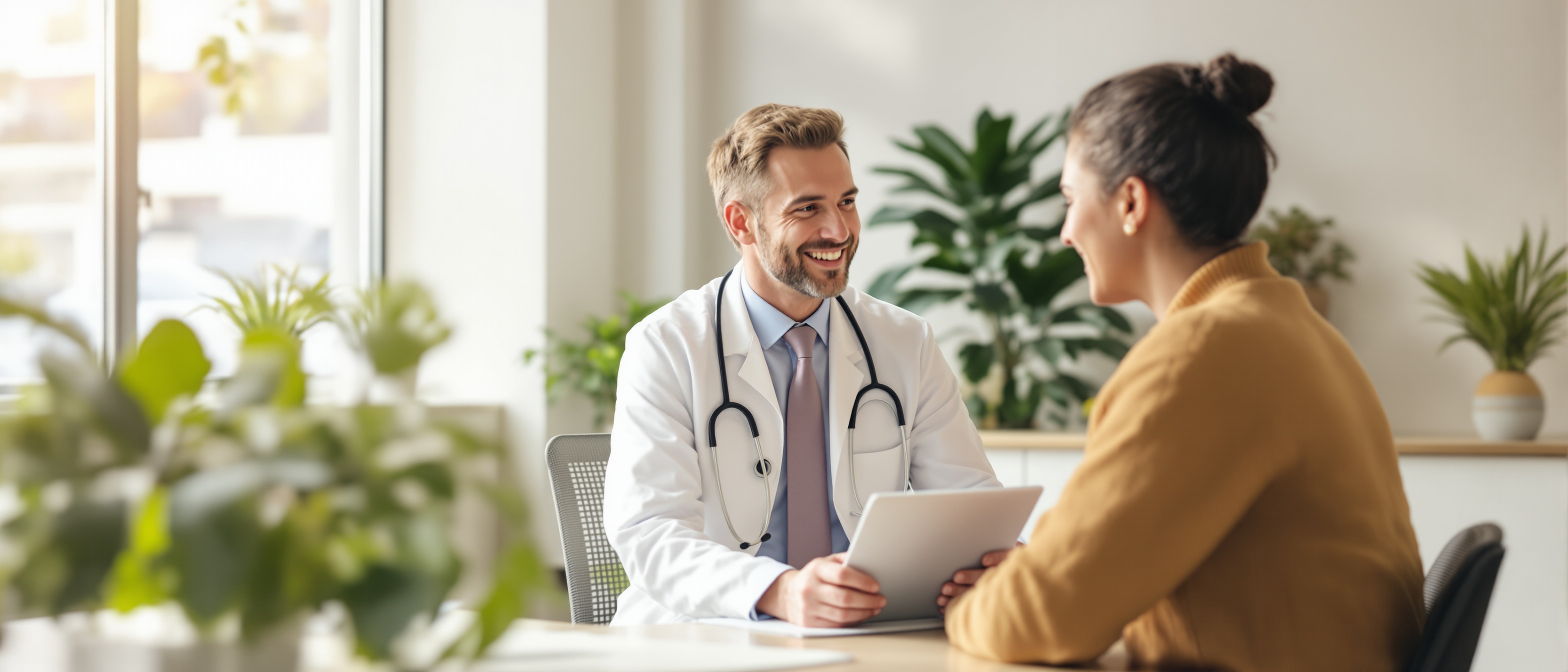 Doctor consulting patient