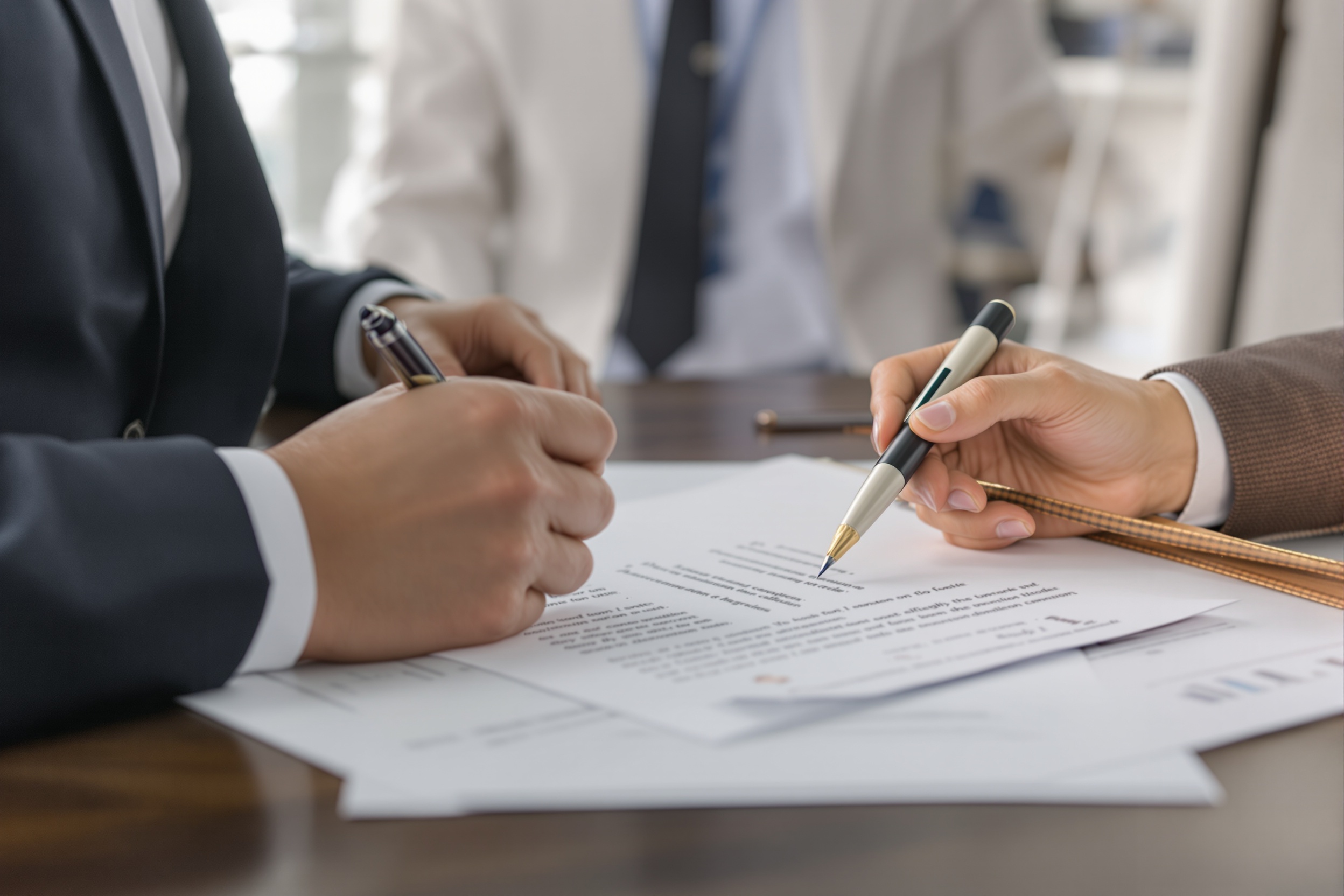 Legal documents and contracts for apartment building transactions